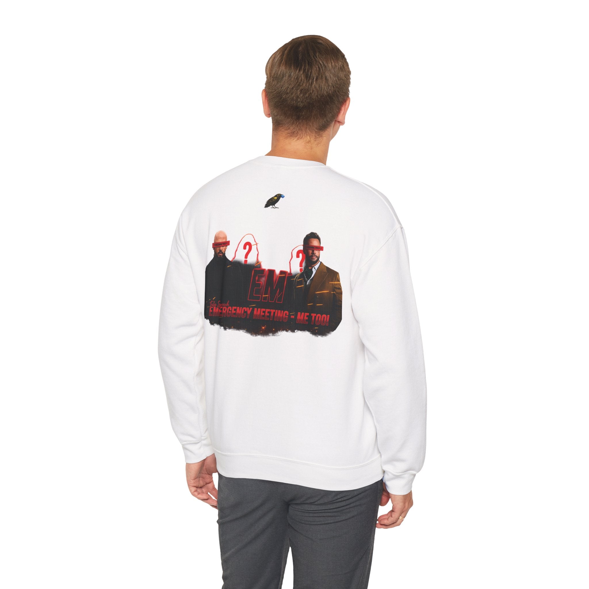 Crewneck Sweatshirt — 'Say Hello To Brotherhood' Graphic Pullover Printify