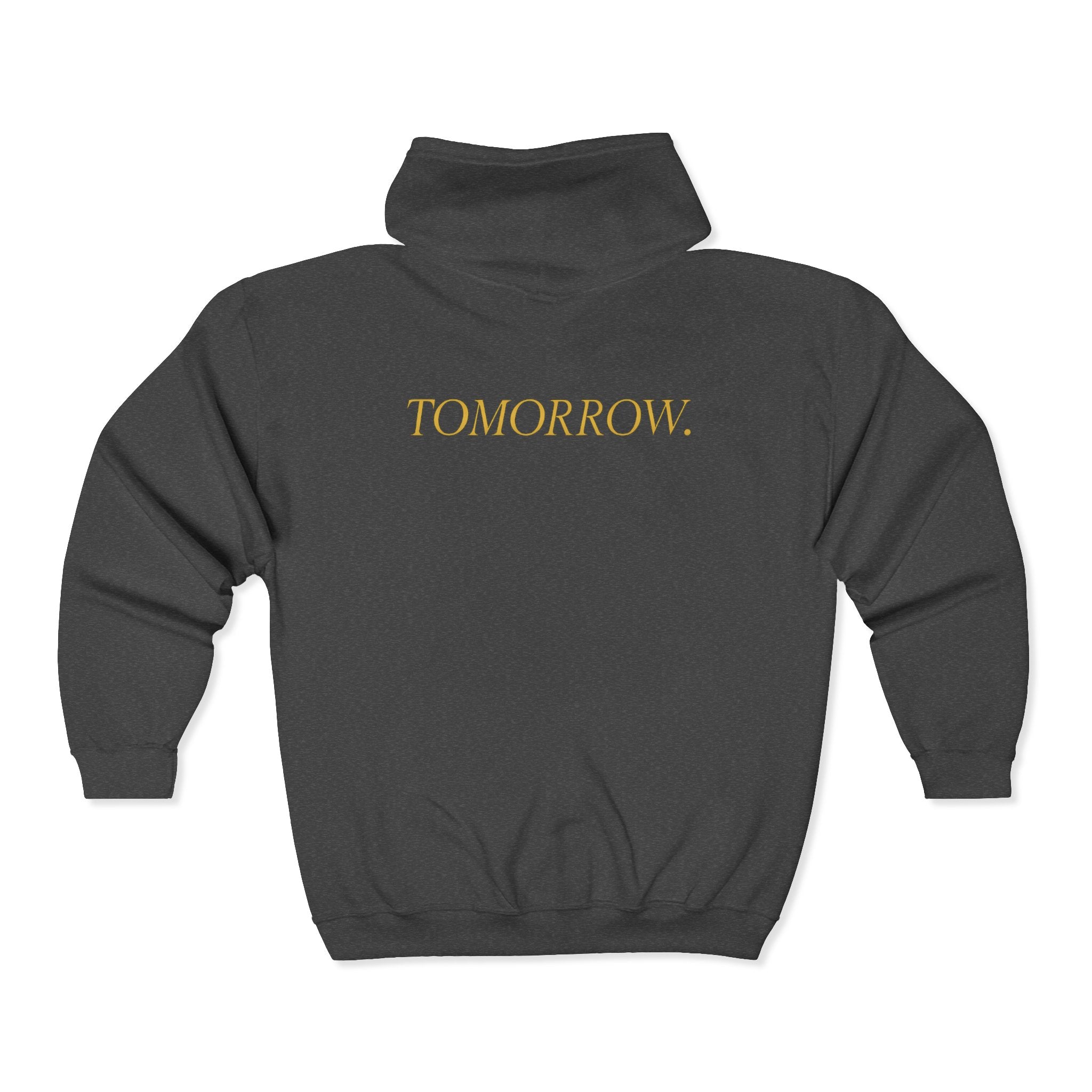 SCARFLACE Zip Hoodie - What's Always Coming But Never Arrives? Tomorrow - Philosophy Hoodie