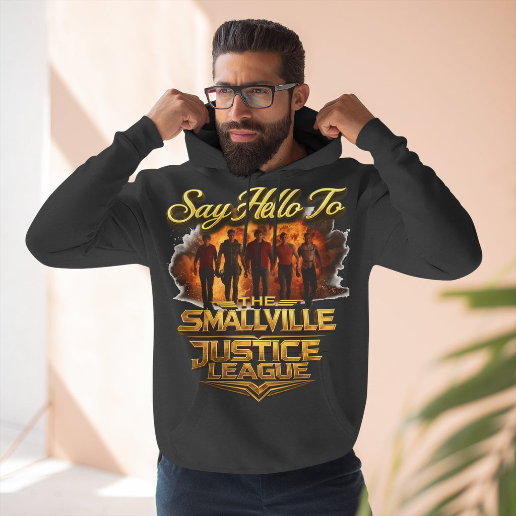 Smallville 'Say Hello To Smallville Justice League' Vintage TV Hoodie Printify