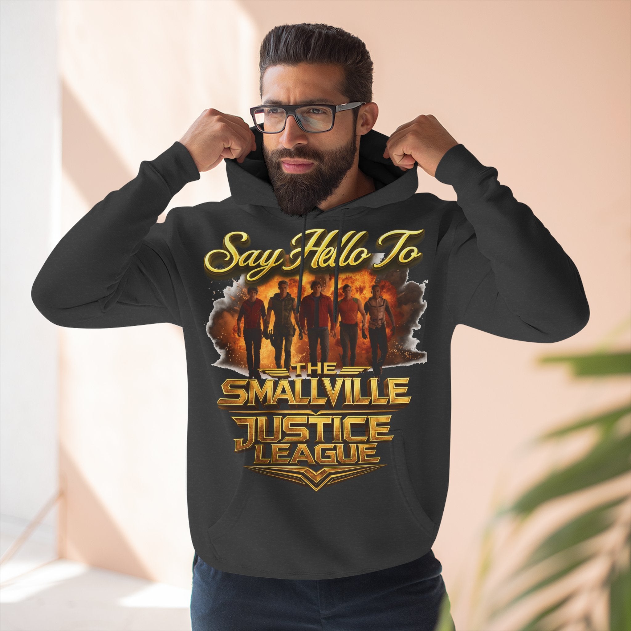 Smallville 'Say Hello To Smallville Justice League' Vintage TV Hoodie Printify