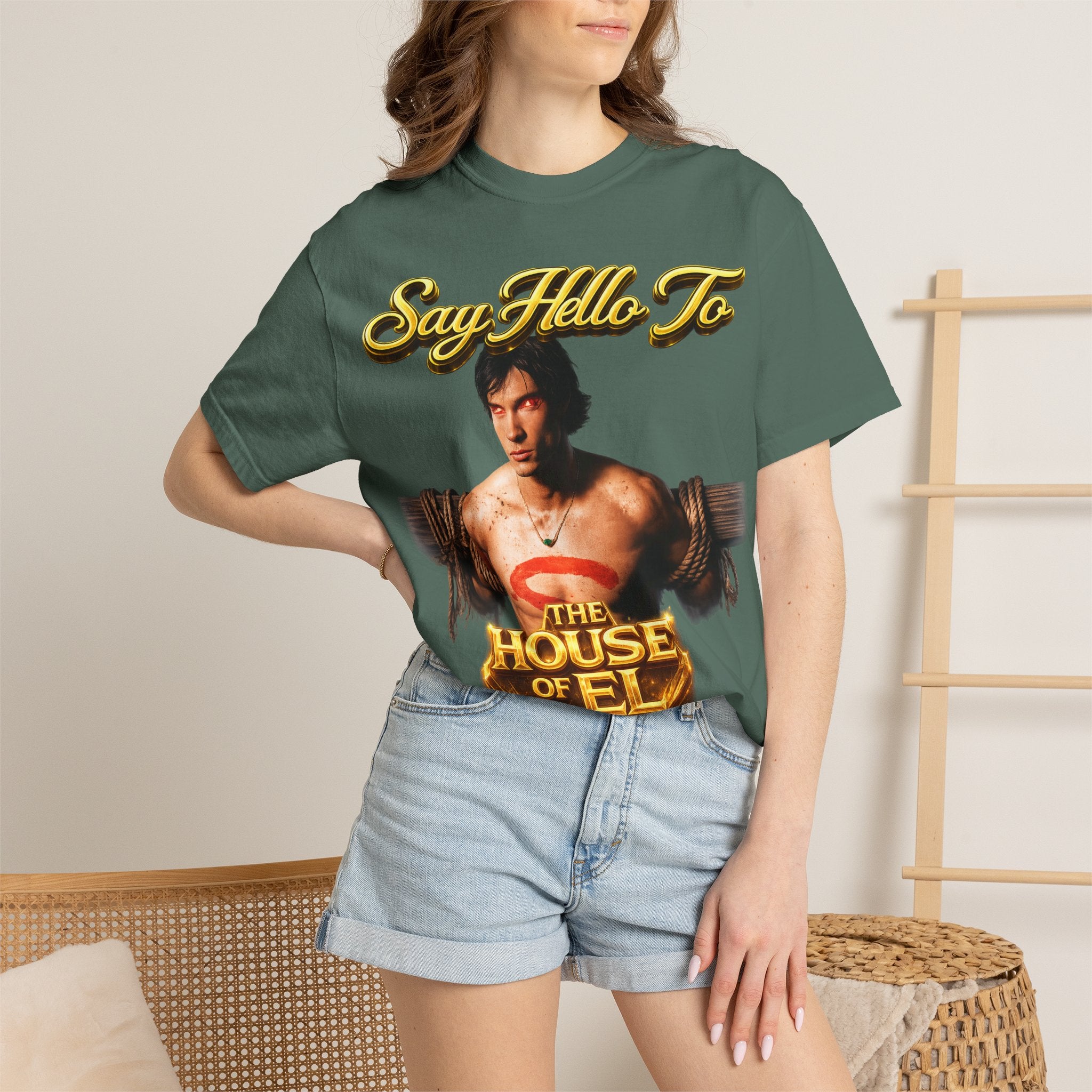 T-Shirt — Say Hello To The House of El Graphic Tee Printify