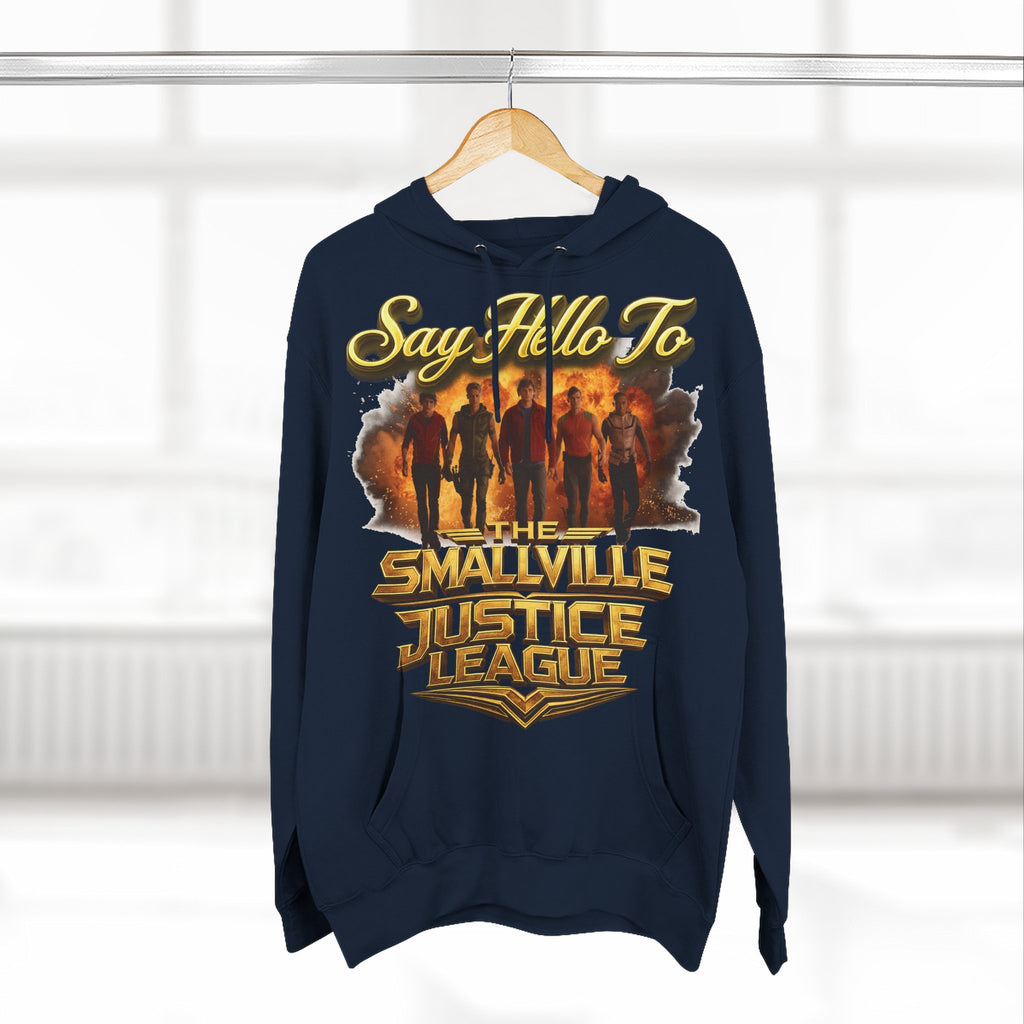Smallville 'Say Hello To Smallville Justice League' Vintage TV Hoodie Printify