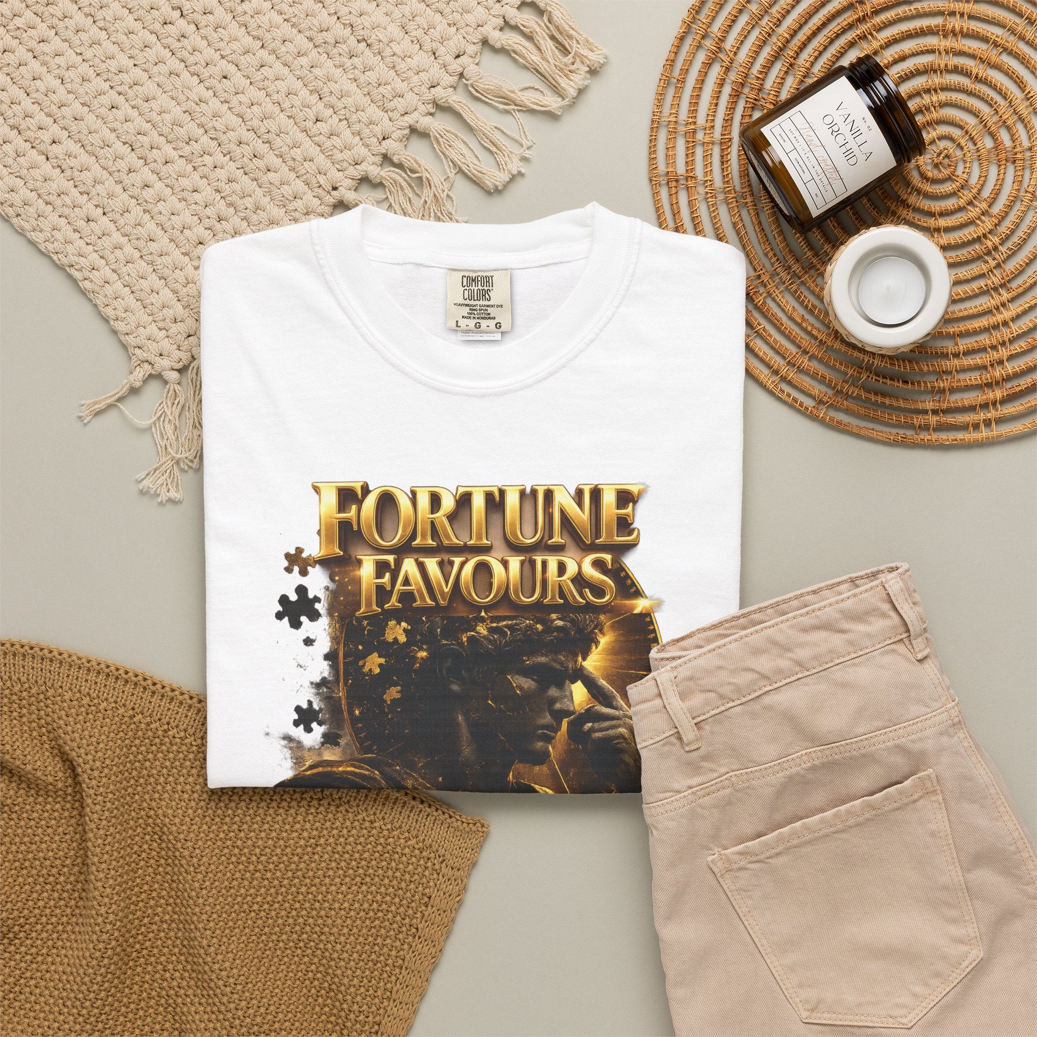 Fortune Favours Prepared Mind T-Shirt — Medieval Knight Graphic Tee Printify