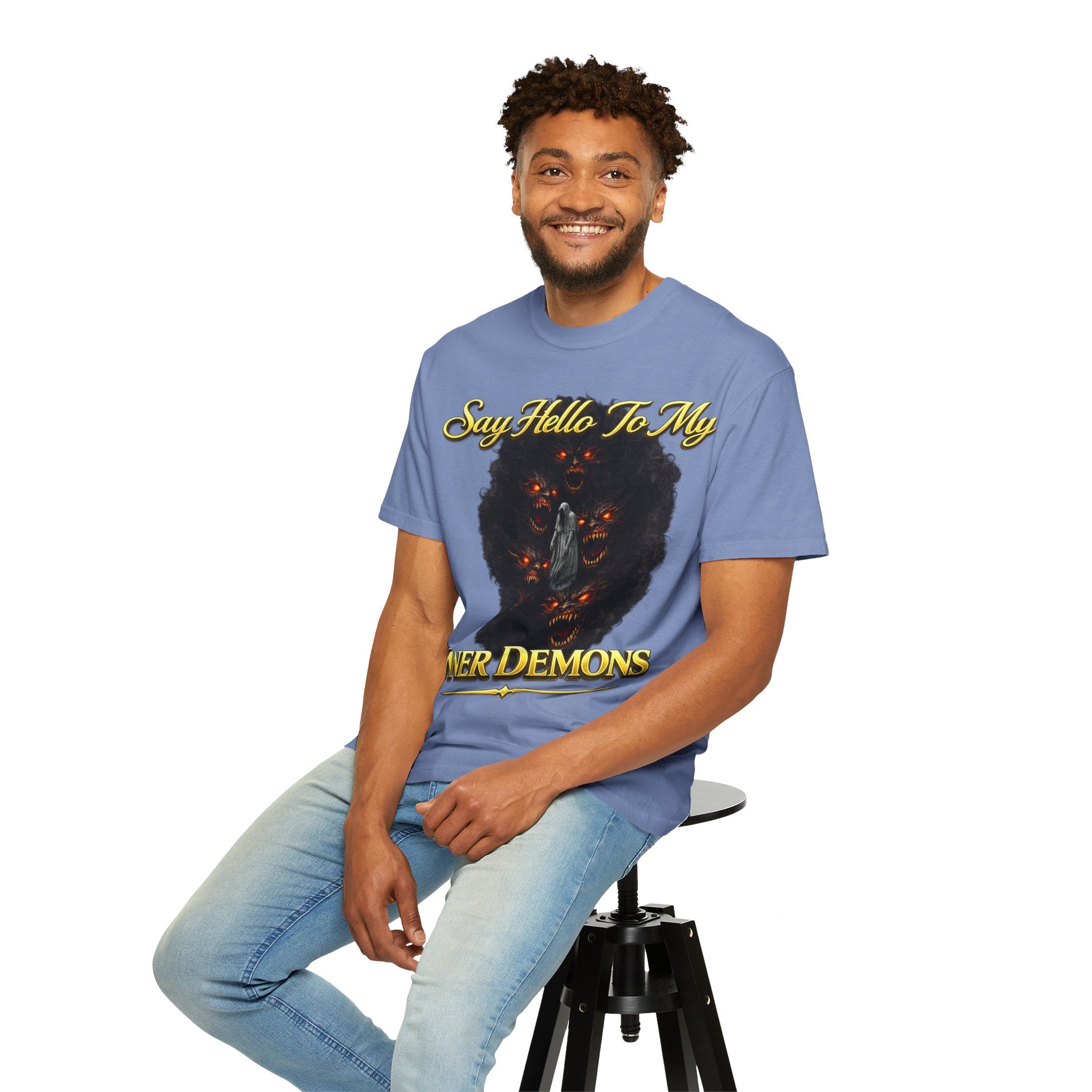Inner Demons T-Shirt — "Say Hello To My Inner Demons" Graphic Tee Printify