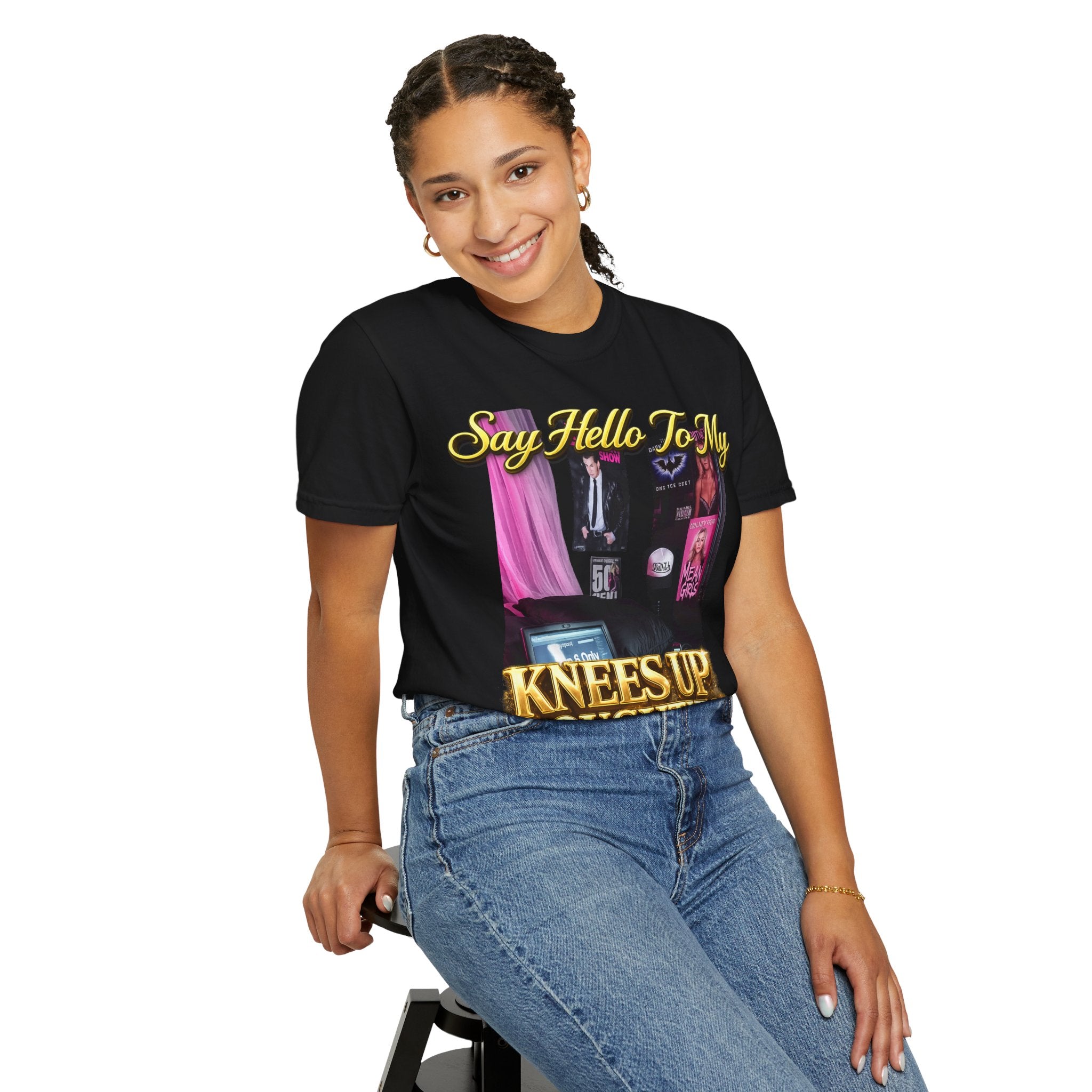 Knees Up Noughties Graphic T-Shirt — Retro MySpace Pop Culture Tee Printify