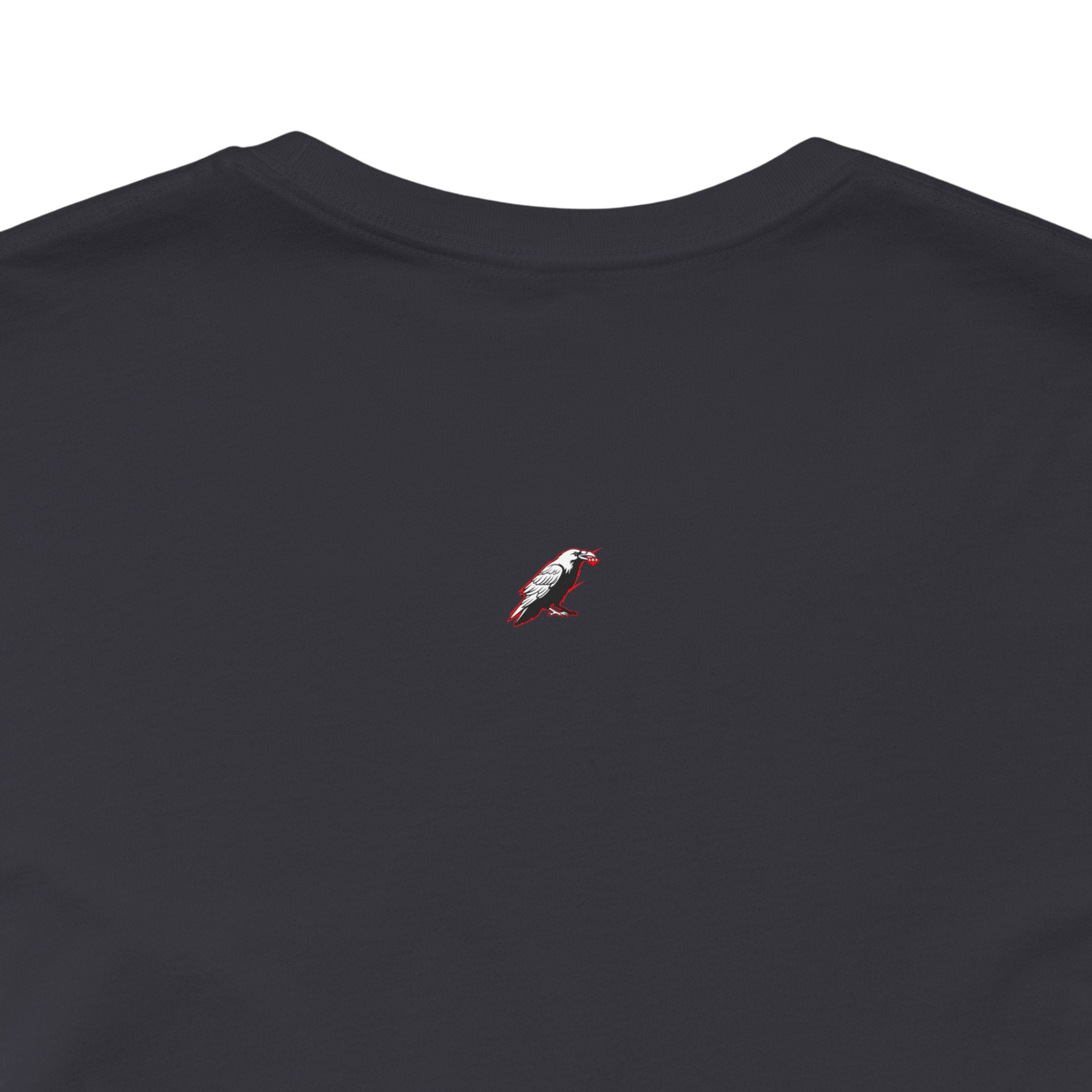 Horror Mask Split Face Tee — "Say Hello To Your Family and Friends" Graphic T-Shirt Printify