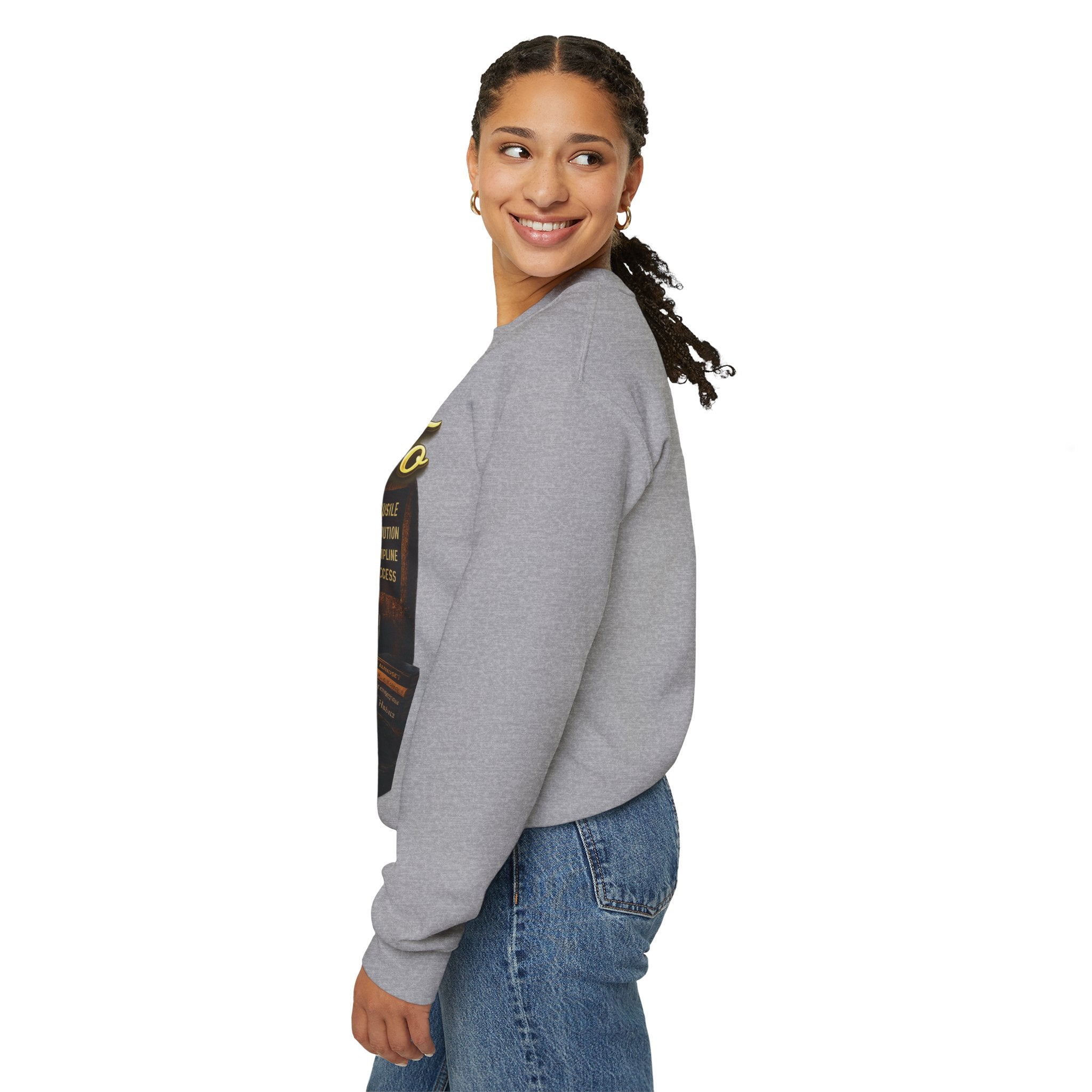 The Grind That Never Sleeps Crewneck Sweatshirt — Motivational Hustle Sweatshirt Printify