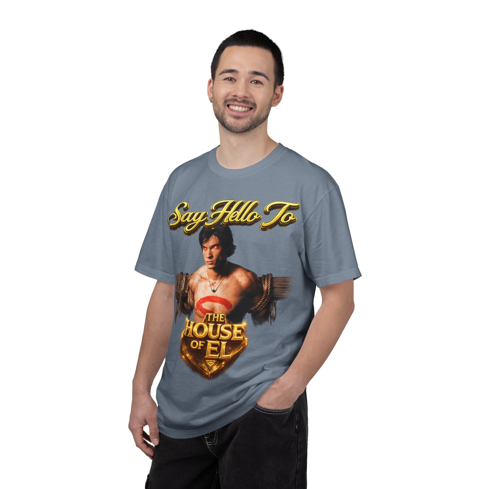 T-Shirt — Say Hello To The House of El Graphic Tee Printify