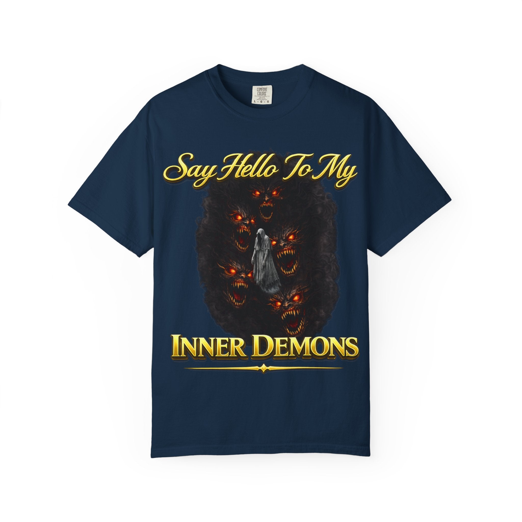 Inner Demons T-Shirt — "Say Hello To My Inner Demons" Graphic Tee Printify