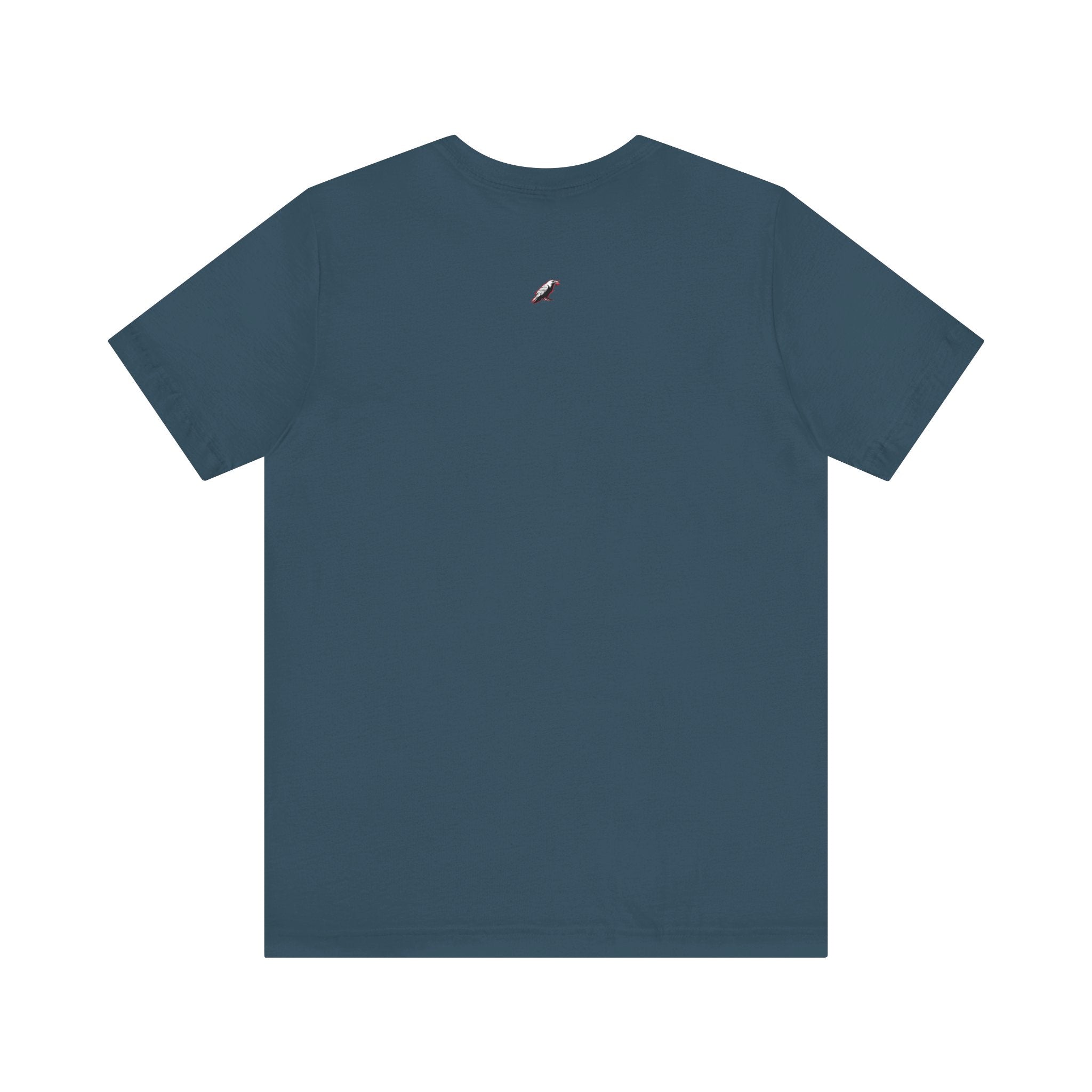 Horror Mask Split Face Tee — "Say Hello To Your Family and Friends" Graphic T-Shirt Printify