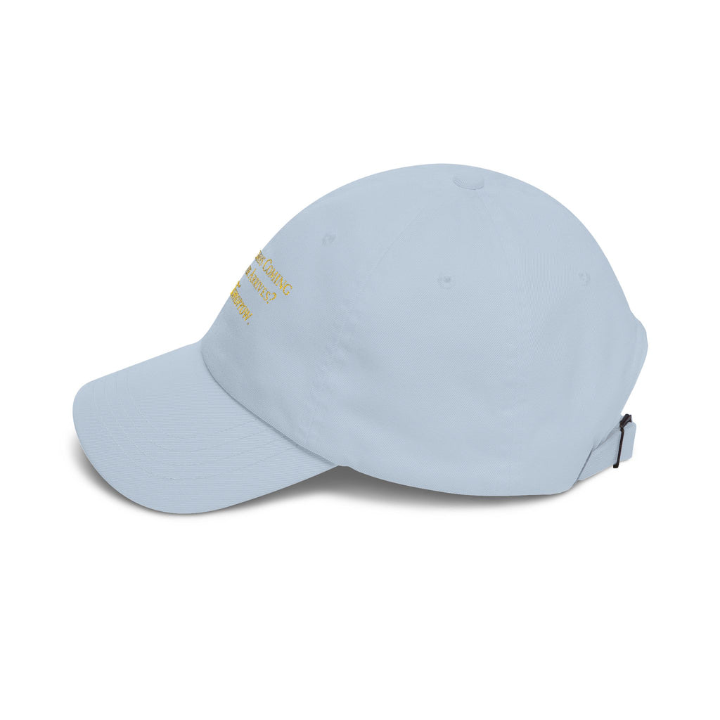 Embroidered 'What’s Always Coming But Never Arrives? — Tomorrow' Classic Dad Cap Printify