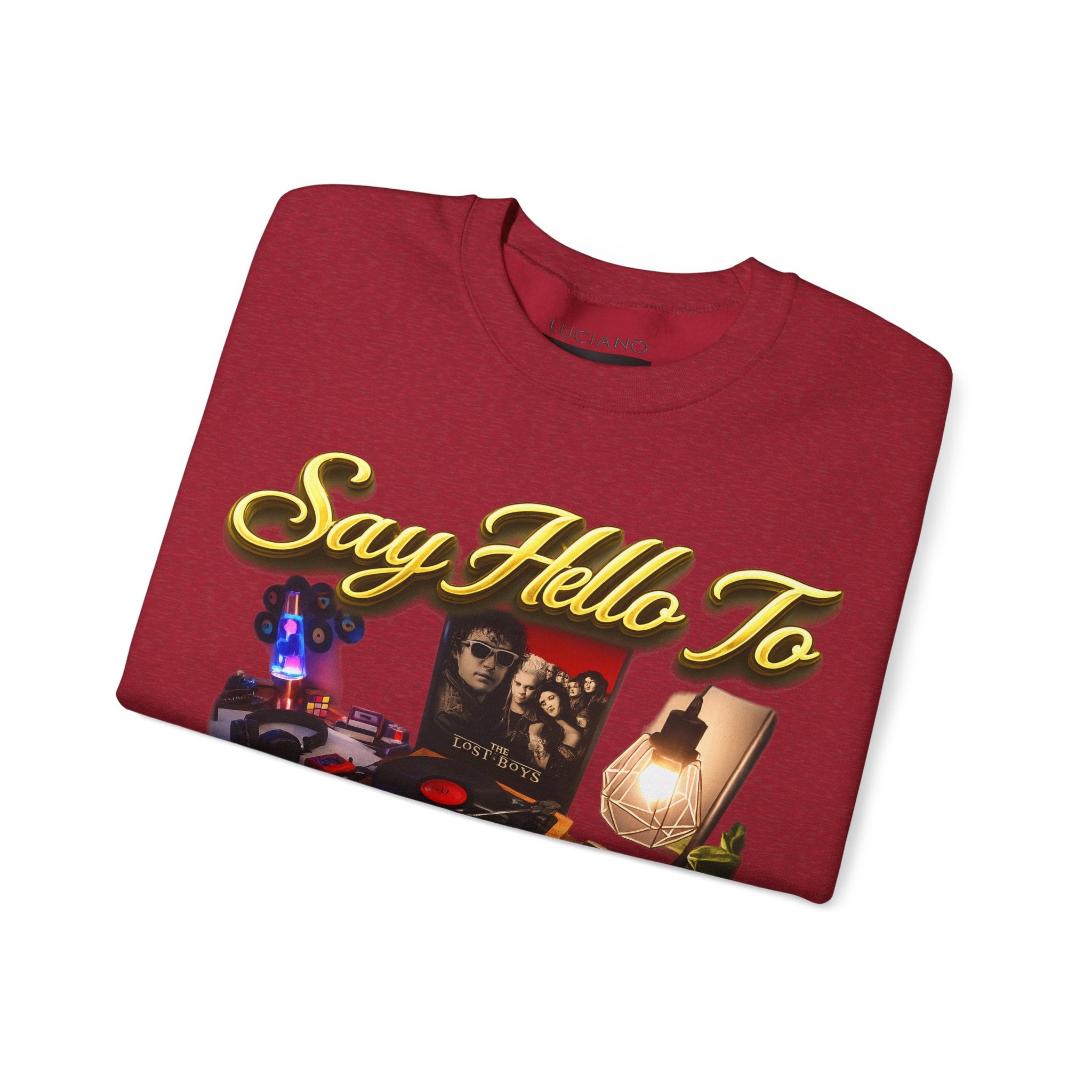 Grateful 80s Crewneck Sweatshirt — “say hello to the grateful 80's” Retro Vibe Printify