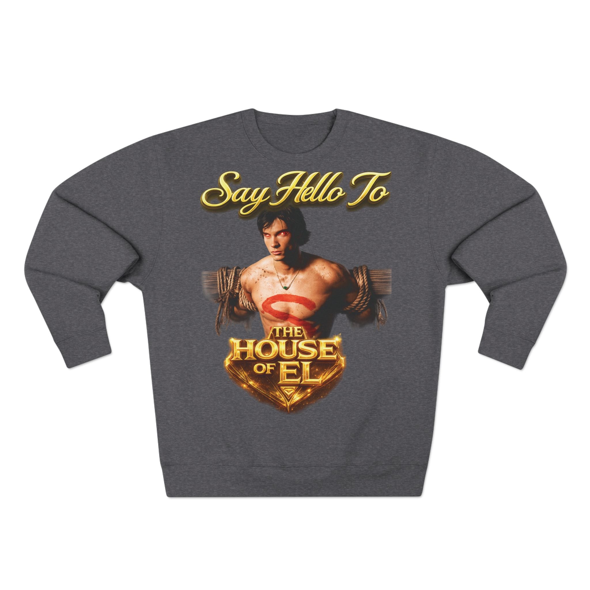 Say Hello To The House of El Sweatshirt – Retro Superman Inspired Crewneck Printify