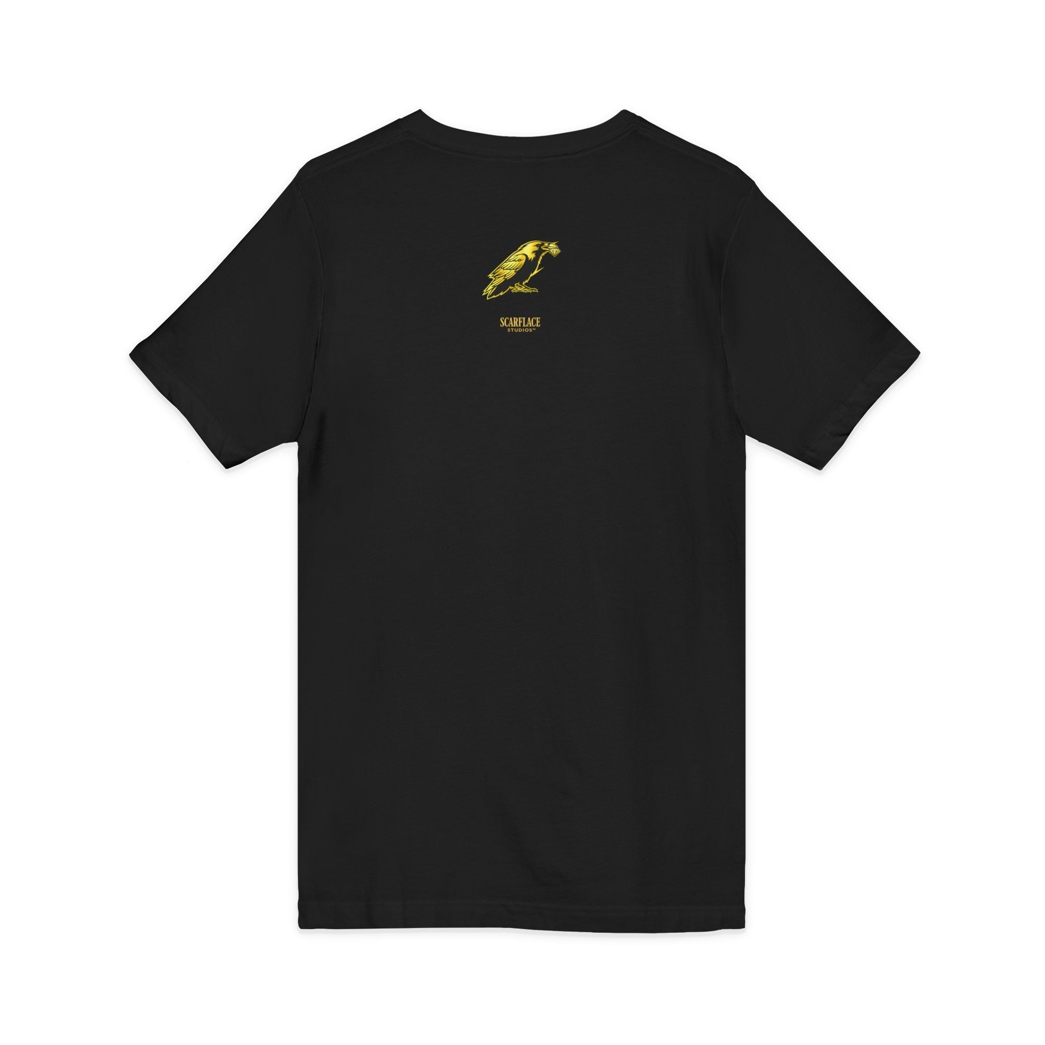 OK Mahn! V-Neck Tee — Vintage Laugh Meme T-Shirt Scarflace Studios Printify