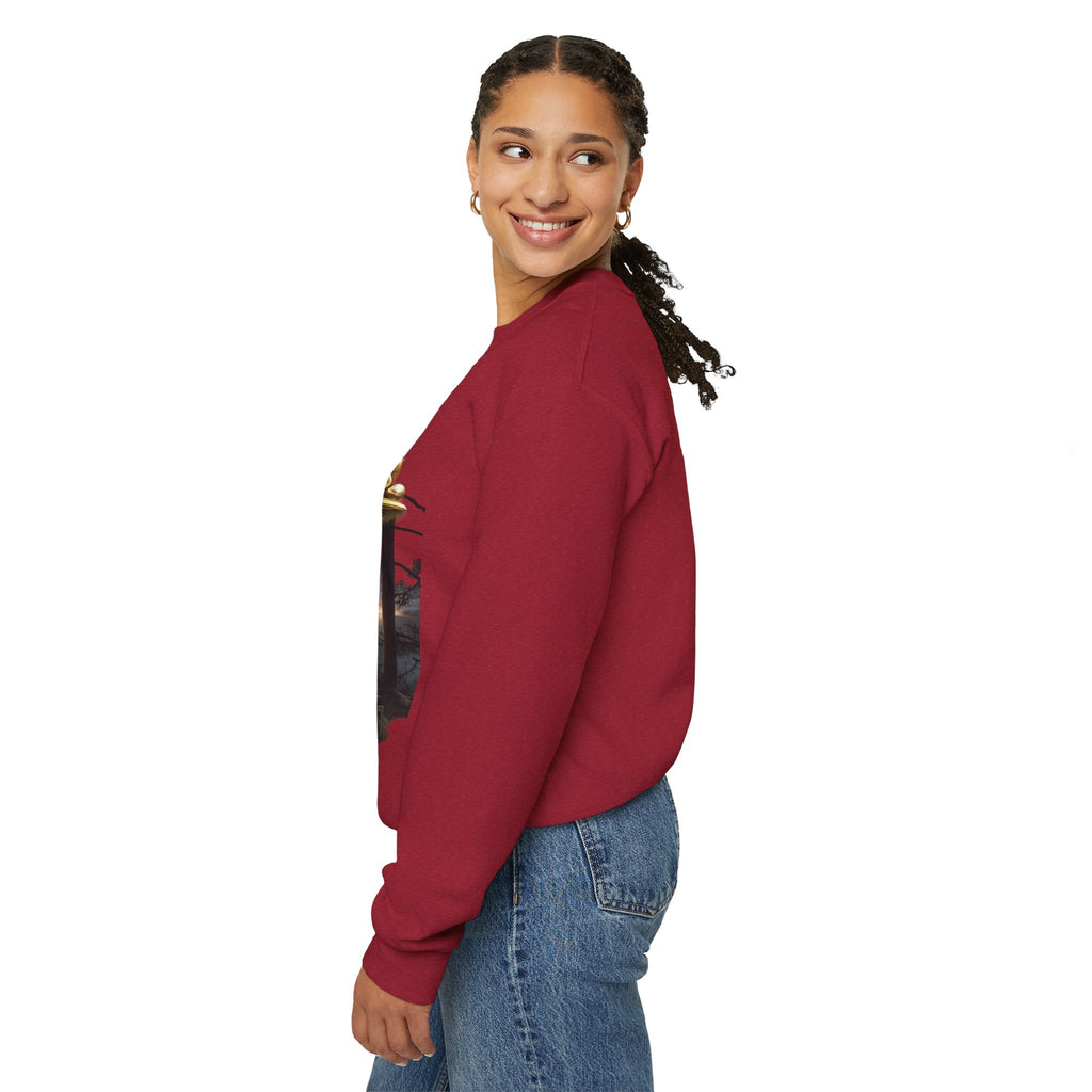 Happiness Pursuit Crewneck Sweatshirt — "Only the Pursuit is Guaranteed" Graphic Printify