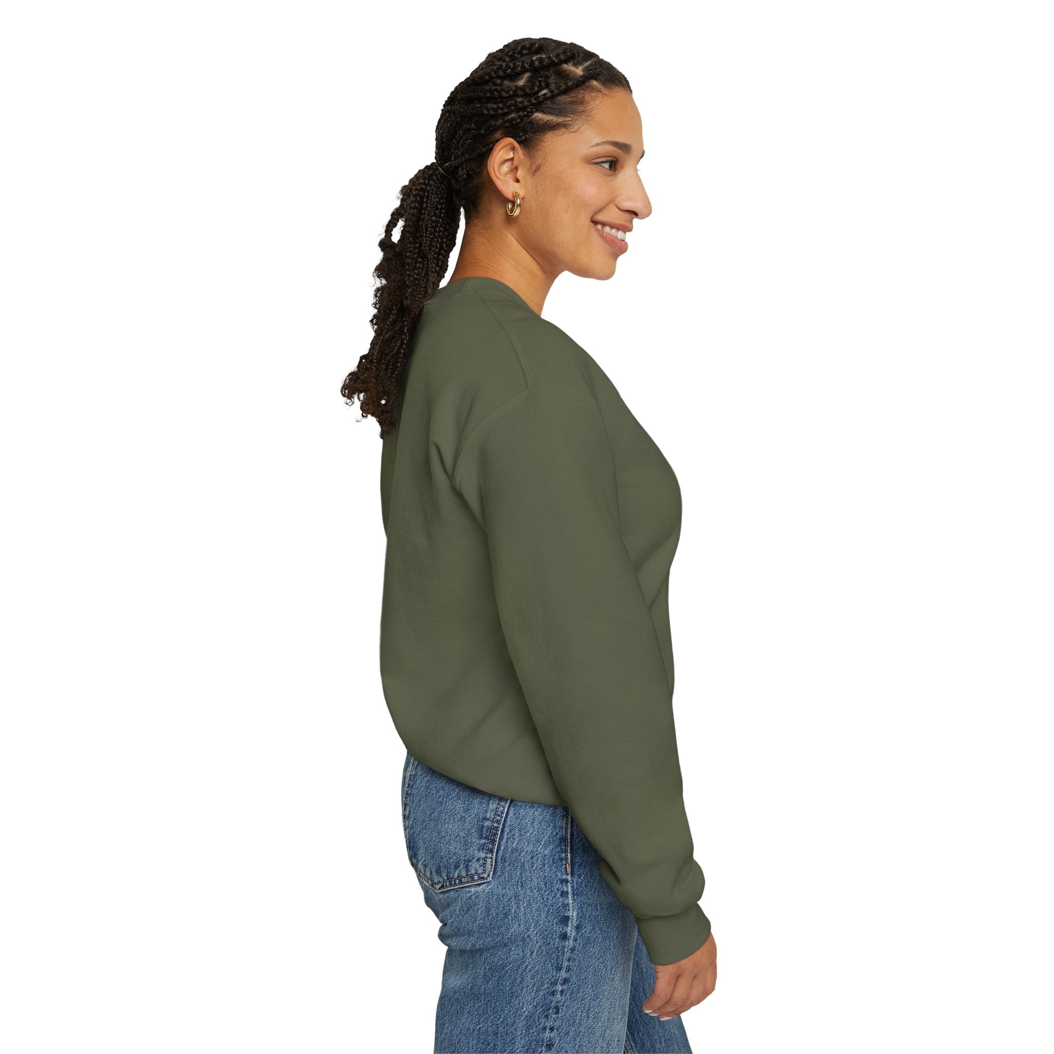 Crewneck Sweatshirt — "Fortune Favors the Prepared Mind" Motivational Design Printify