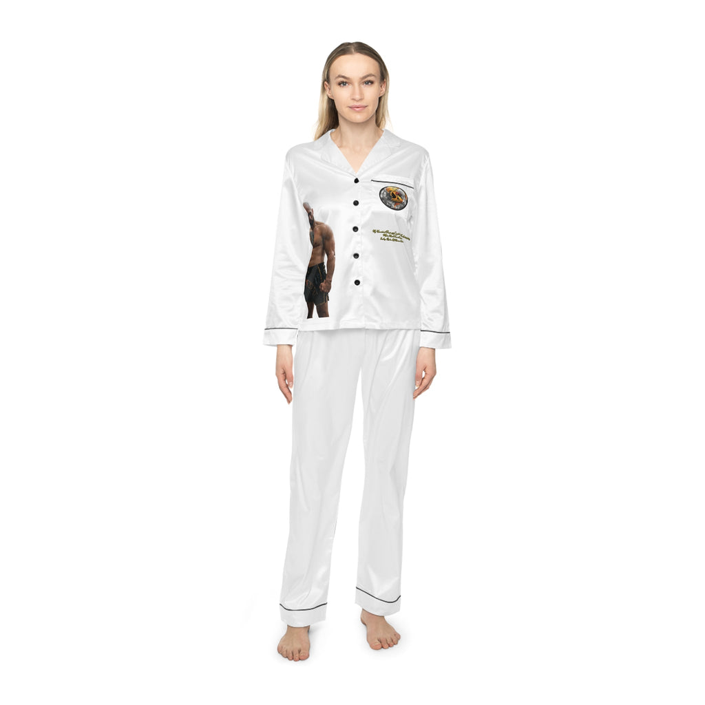 Andrew -TOP-G Tate - Emblem Satin Pajama Set — Women's Luxury Sleepwear Printify