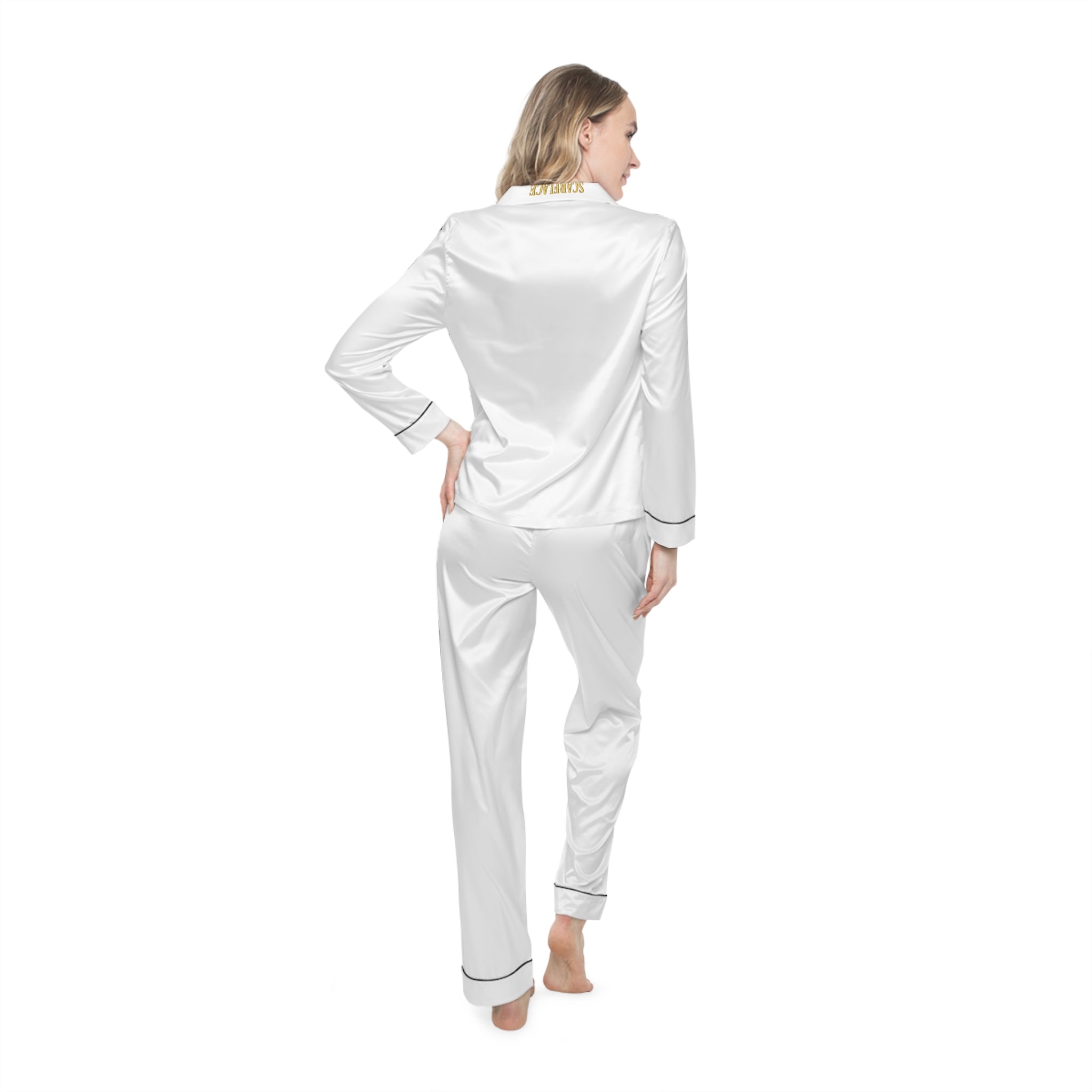 Tristan Talisman Tate Signature Satin Pajamas — Brand Tequila Design Printify