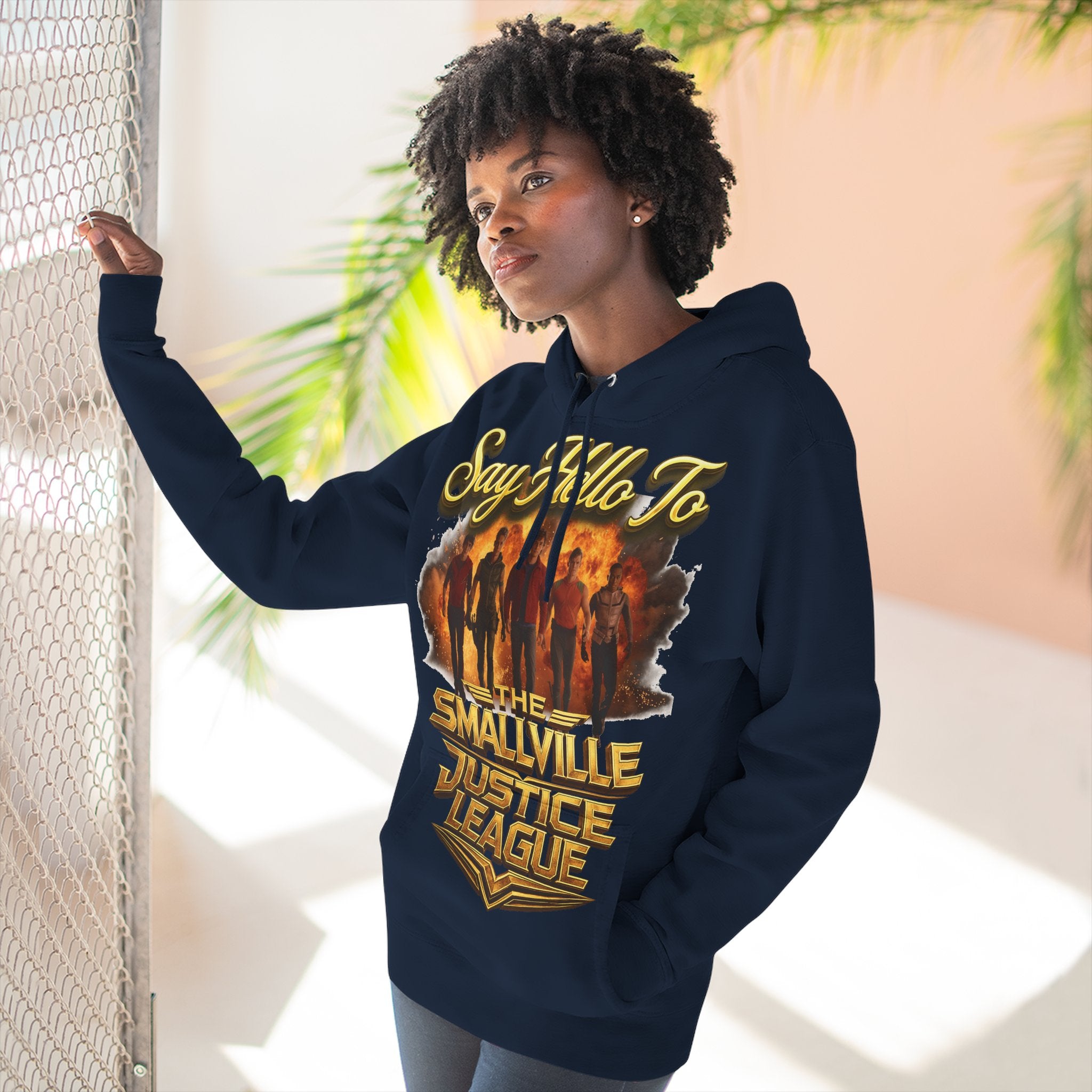 Smallville 'Say Hello To Smallville Justice League' Vintage TV Hoodie Printify