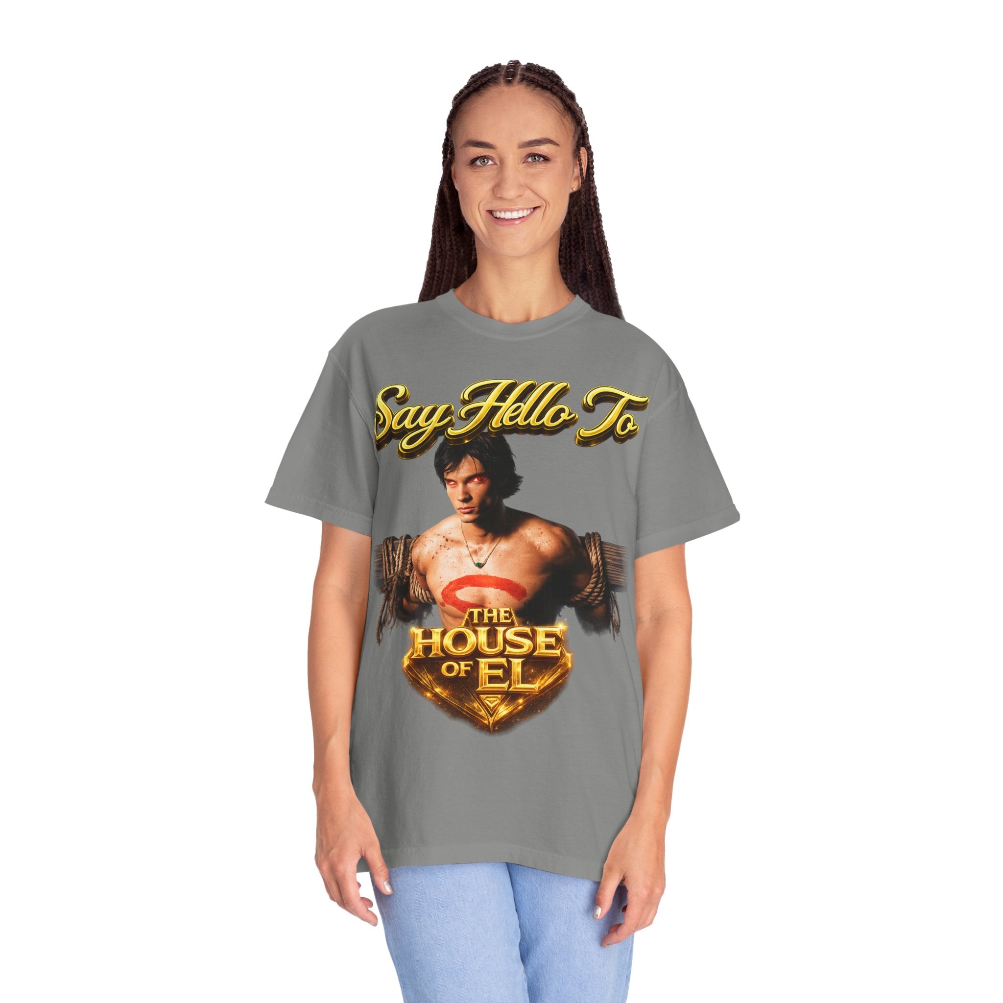 T-Shirt — Say Hello To The House of El Graphic Tee Printify