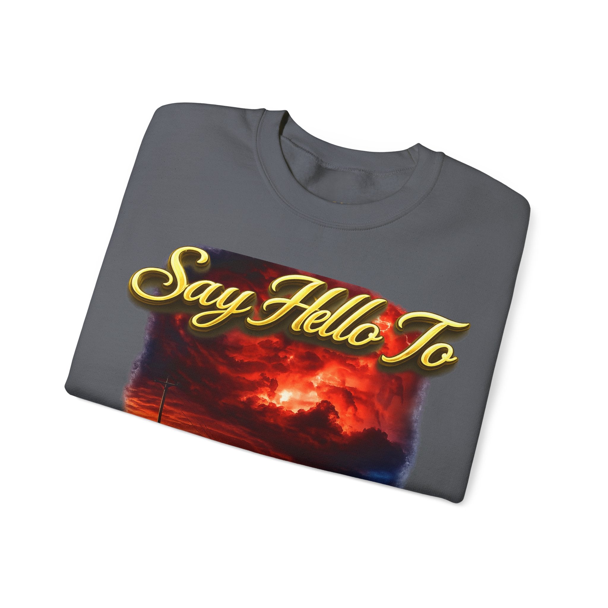 Stranger Things "Say Hello To" Crewneck Sweatshirt Printify