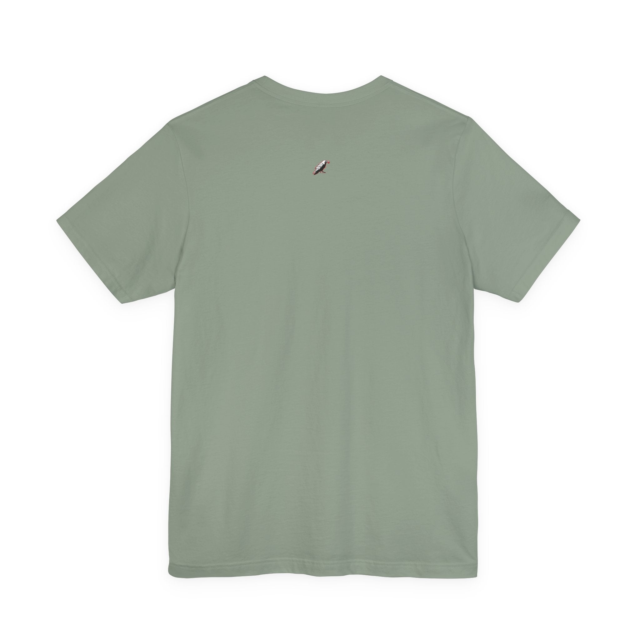 Horror Mask Split Face Tee — "Say Hello To Your Family and Friends" Graphic T-Shirt Printify