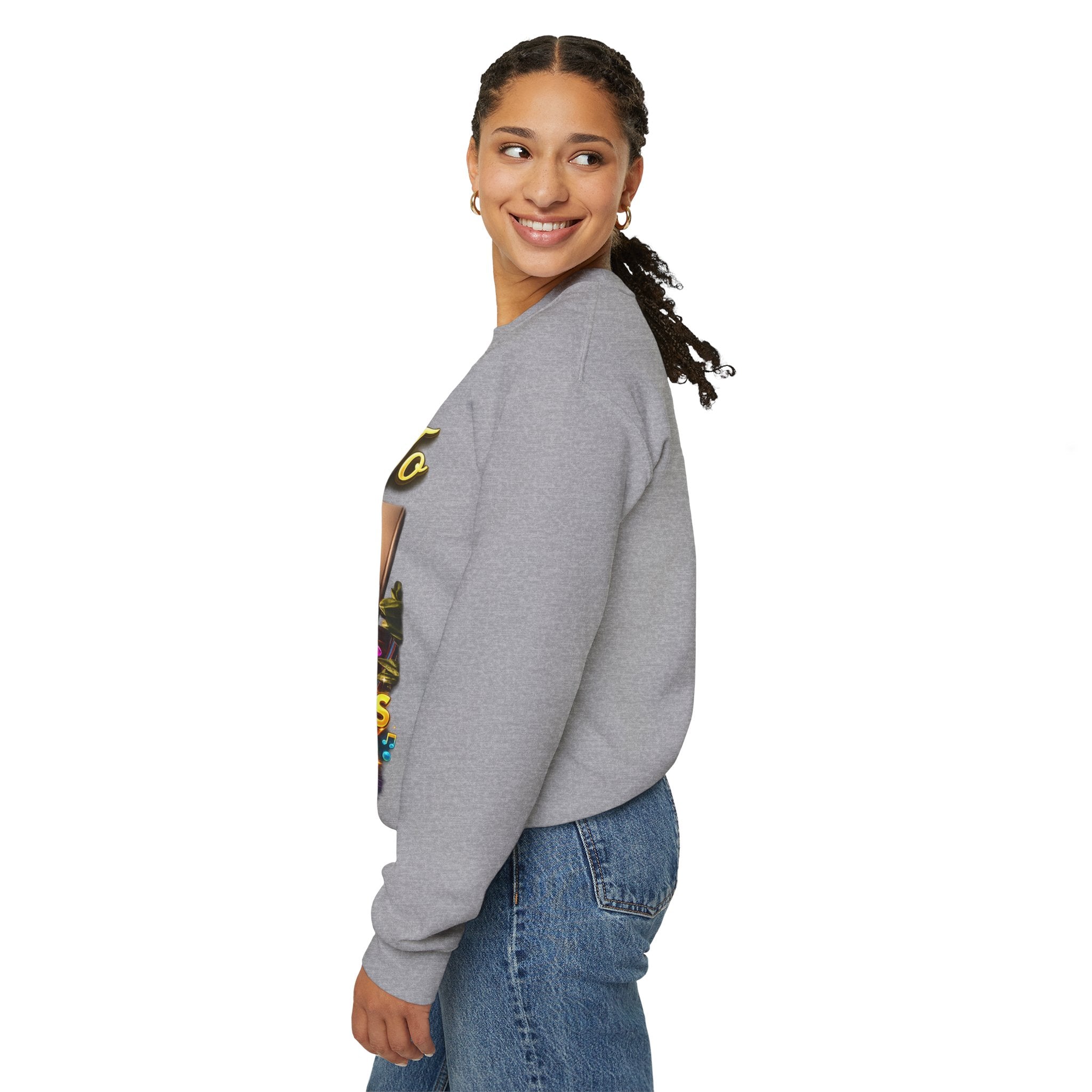 Grateful 80s Crewneck Sweatshirt — “say hello to the grateful 80's” Retro Vibe Printify