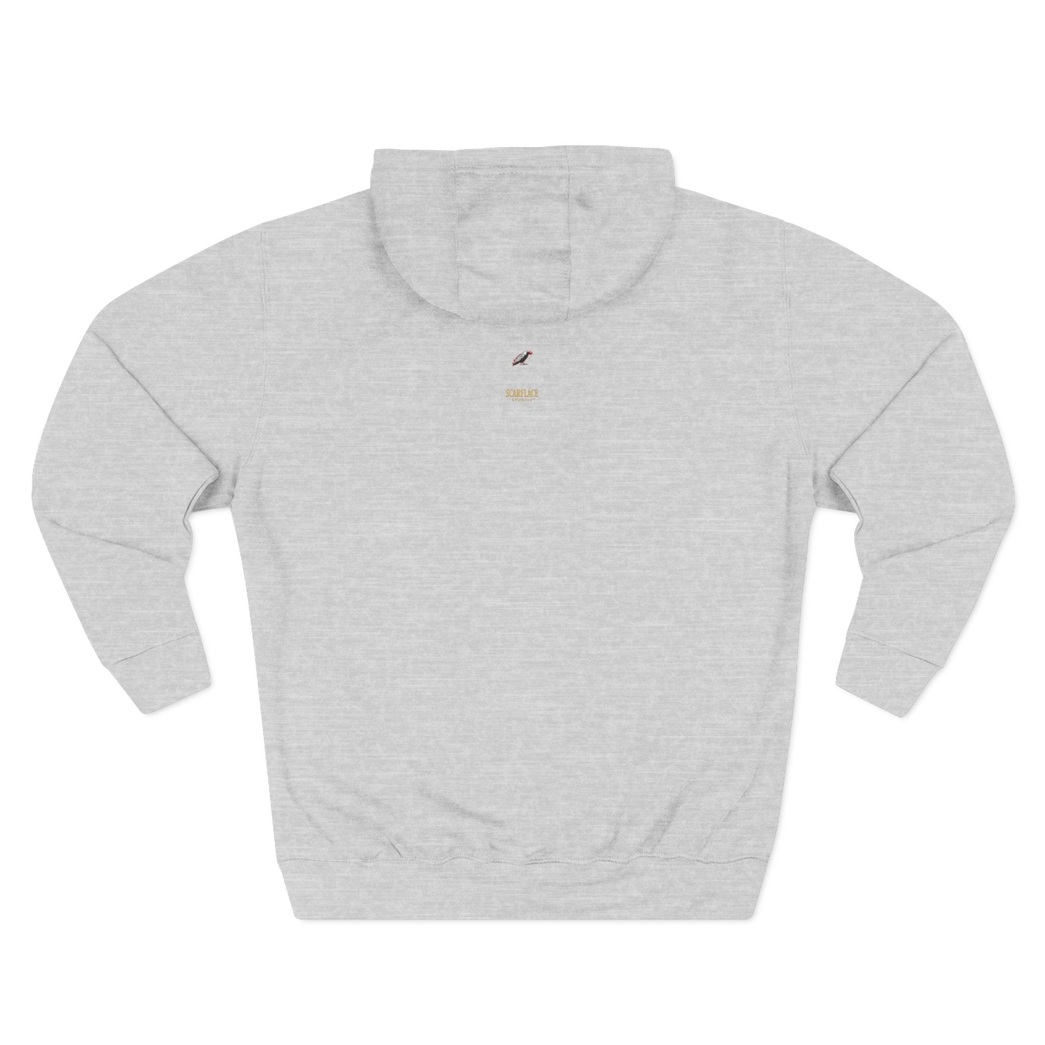 Passive Income Hoodie — "Say Hello to Life With Passive Income" Cozy Three-Panel Fleece Pullover Printify