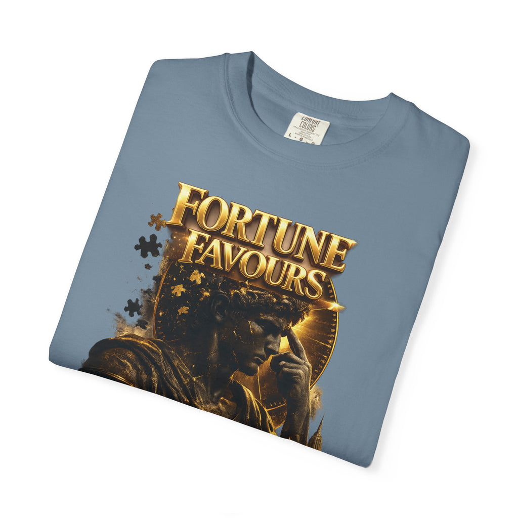 Fortune Favours Prepared Mind T-Shirt — Medieval Knight Graphic Tee Printify