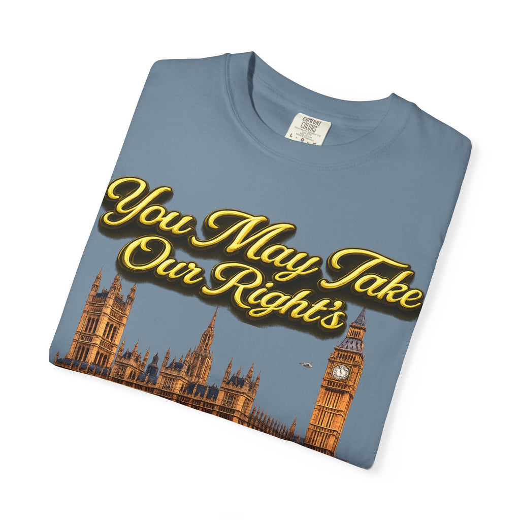 T-Shirt — "You May Take Our Rights But You'll Never Take Our Children" London Parliament Graphic Printify