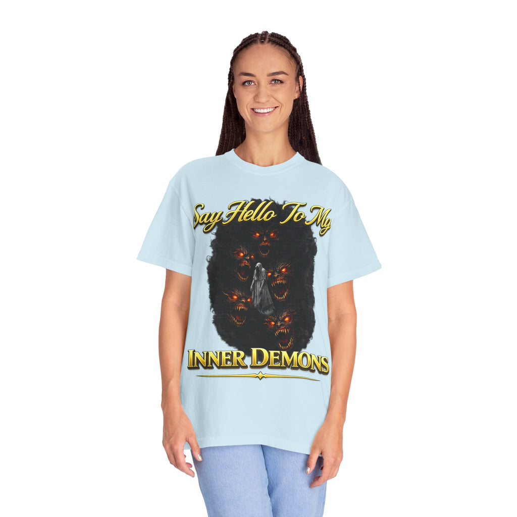 Inner Demons T-Shirt — "Say Hello To My Inner Demons" Graphic Tee Printify