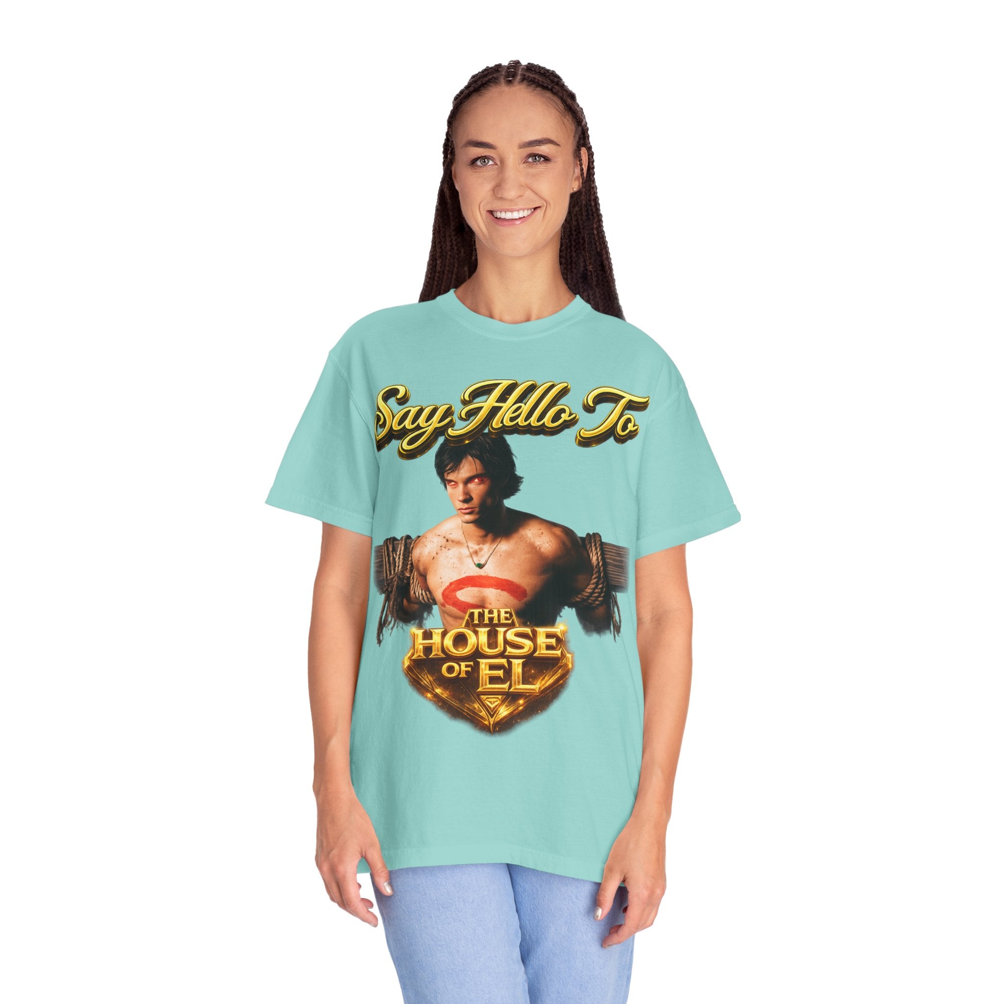 T-Shirt — Say Hello To The House of El Graphic Tee Printify