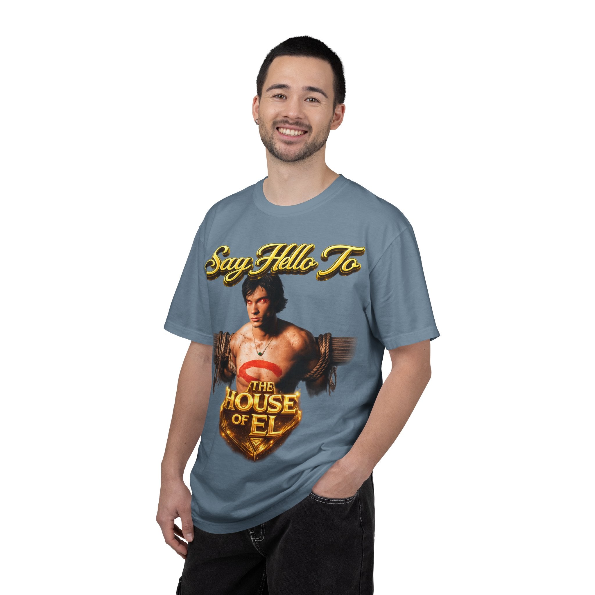 T-Shirt — Say Hello To The House of El Graphic Tee Printify