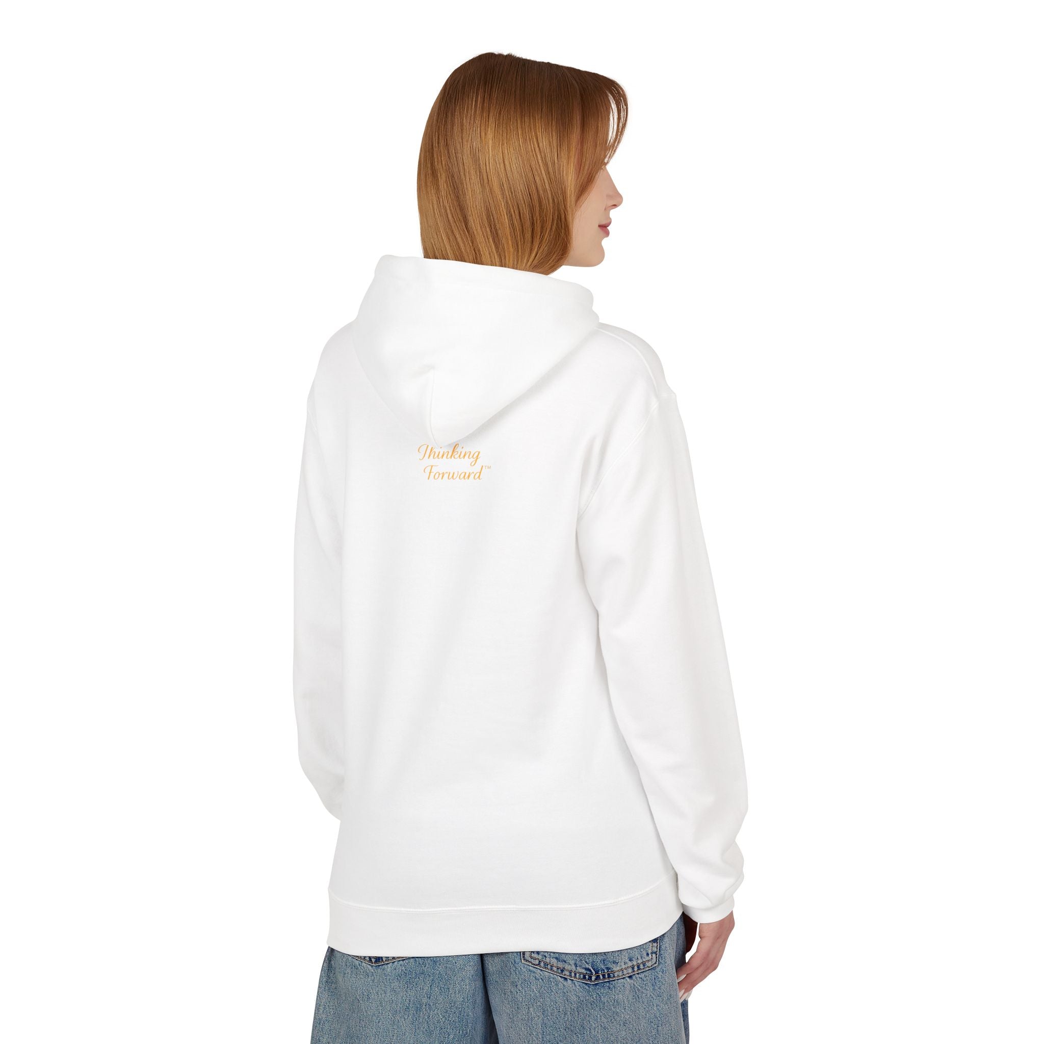 Cozy Minimalist Script Hoodie — Subtle Pastel Text Pullover