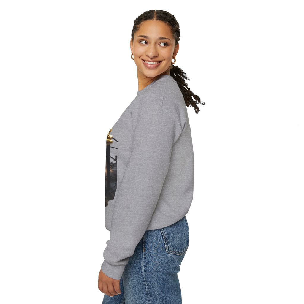 Happiness Pursuit Crewneck Sweatshirt — "Only the Pursuit is Guaranteed" Graphic Printify