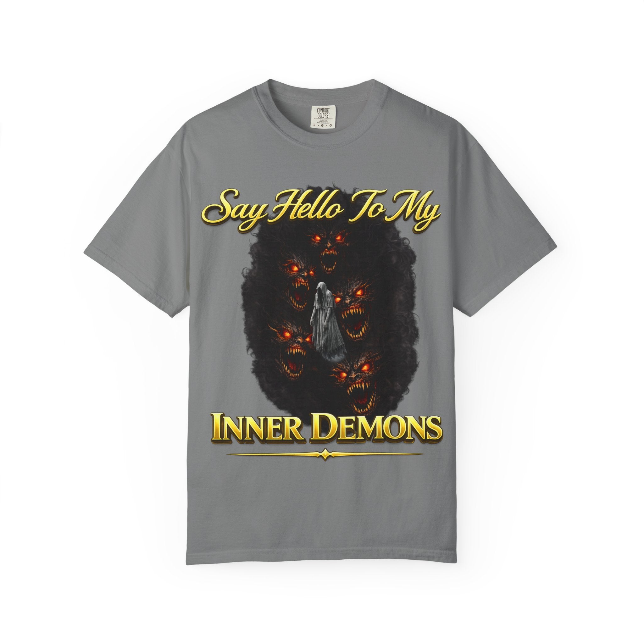 Inner Demons T-Shirt — "Say Hello To My Inner Demons" Graphic Tee Printify