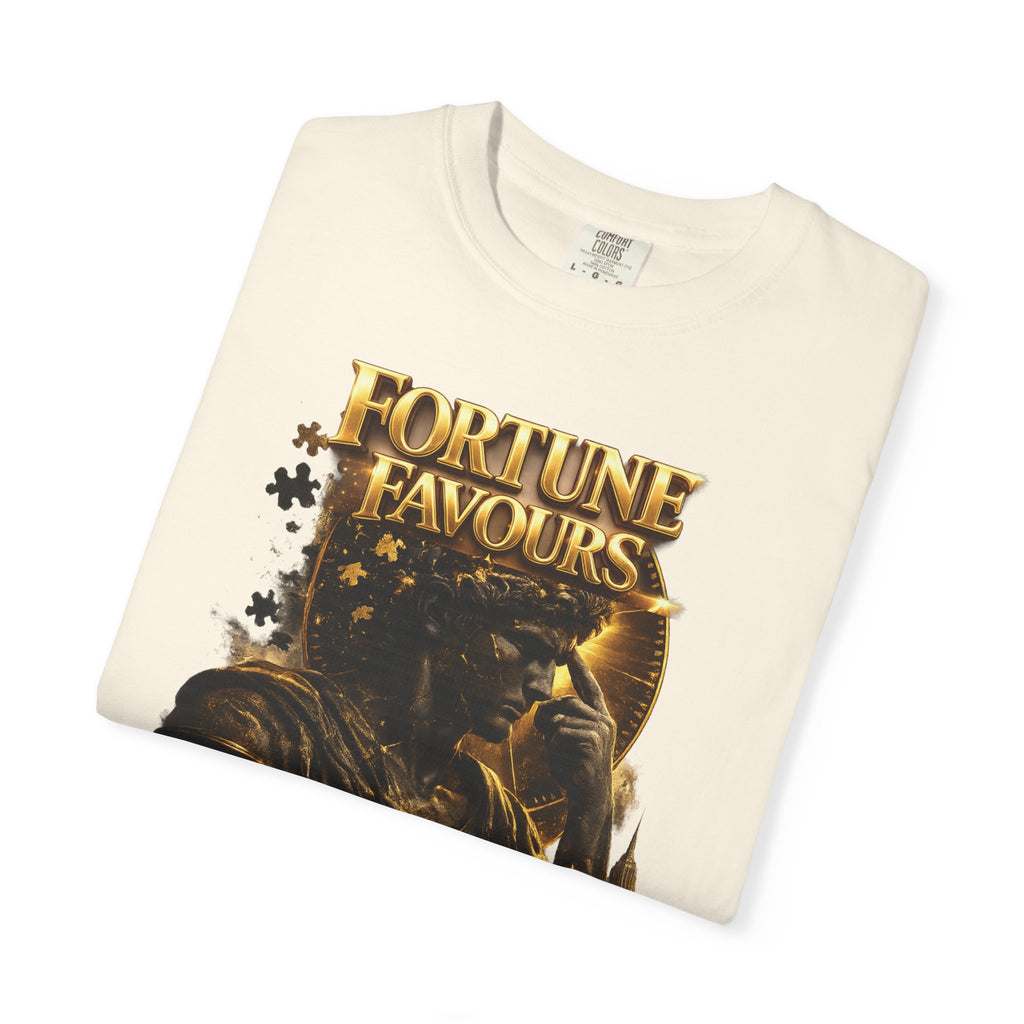 Fortune Favours Prepared Mind T-Shirt — Medieval Knight Graphic Tee Printify