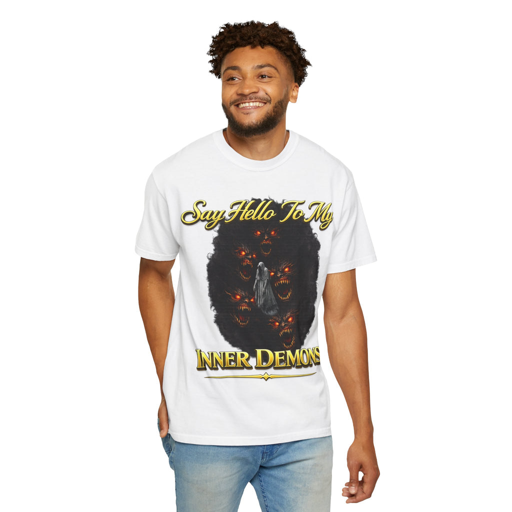 Inner Demons T-Shirt — "Say Hello To My Inner Demons" Graphic Tee Printify