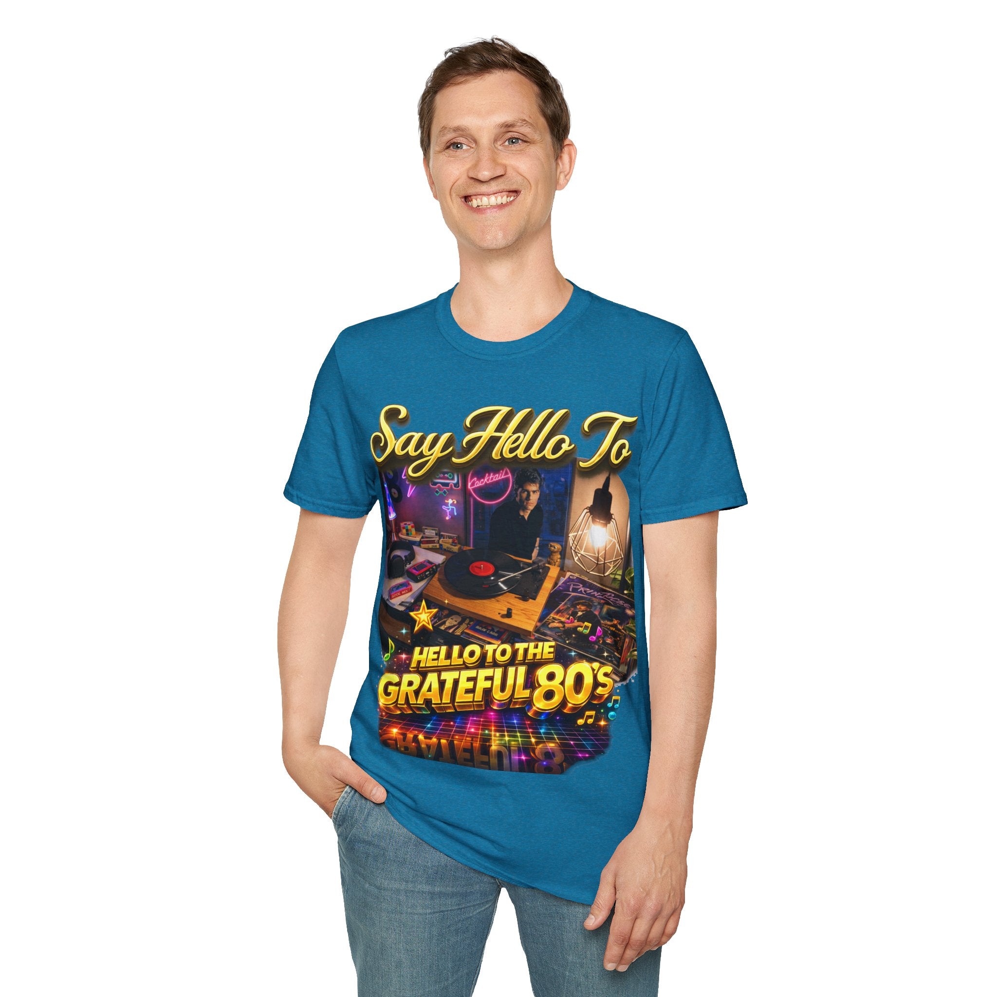 Say Hello To The Grateful 80s T-Shirt — Retro 80s Music Vintage Tee Printify