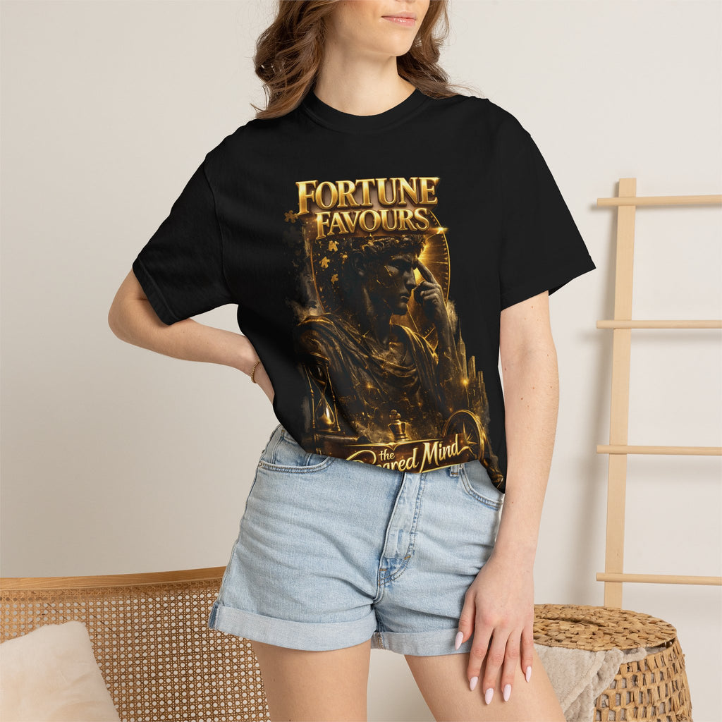 Fortune Favours Prepared Mind T-Shirt — Medieval Knight Graphic Tee Printify