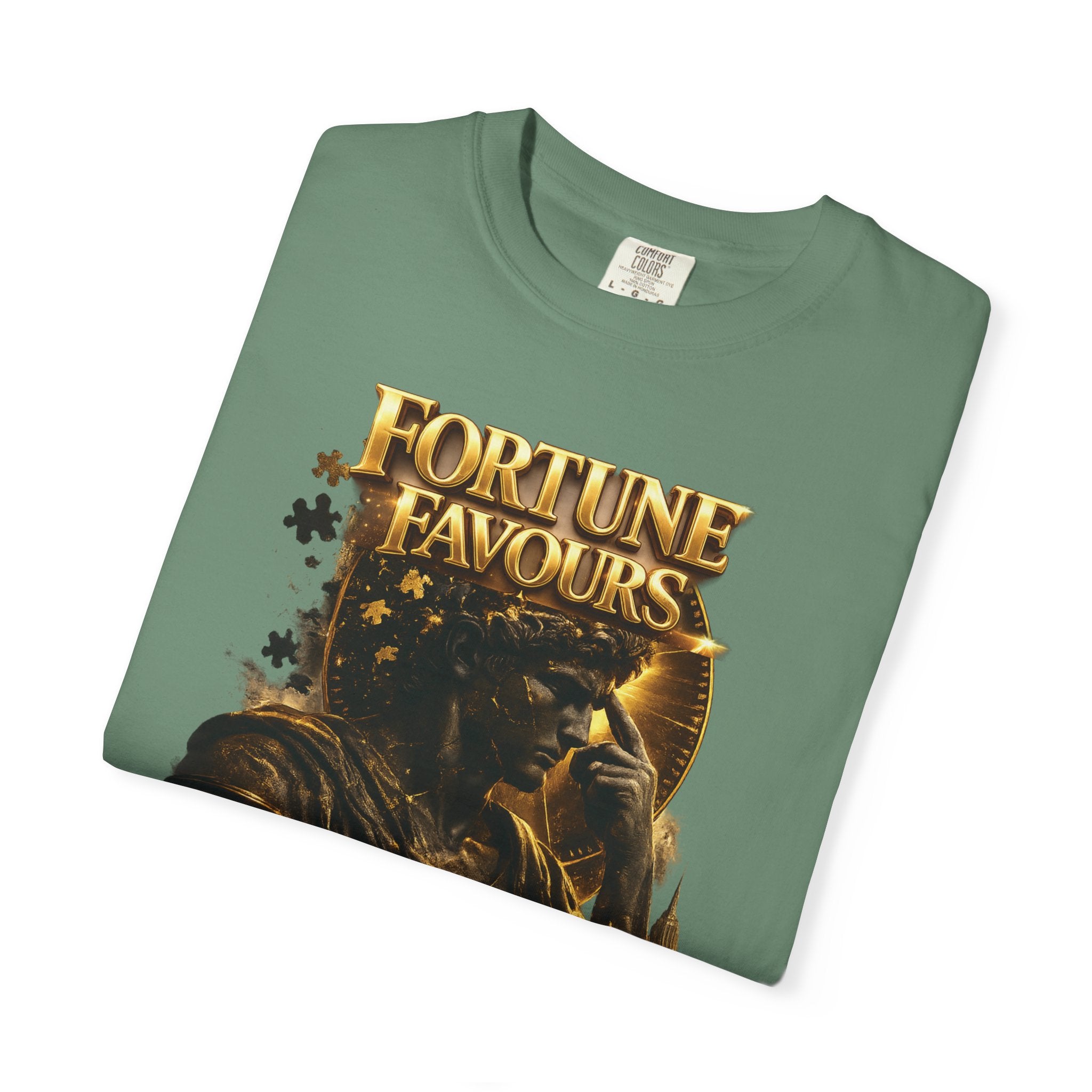 Fortune Favours Prepared Mind T-Shirt — Medieval Knight Graphic Tee Printify