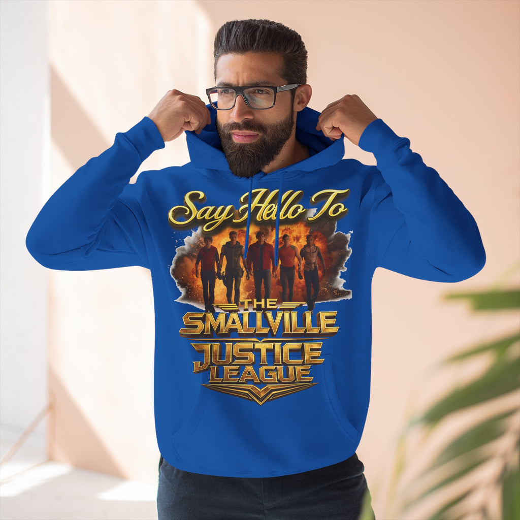 Smallville 'Say Hello To Smallville Justice League' Vintage TV Hoodie Printify