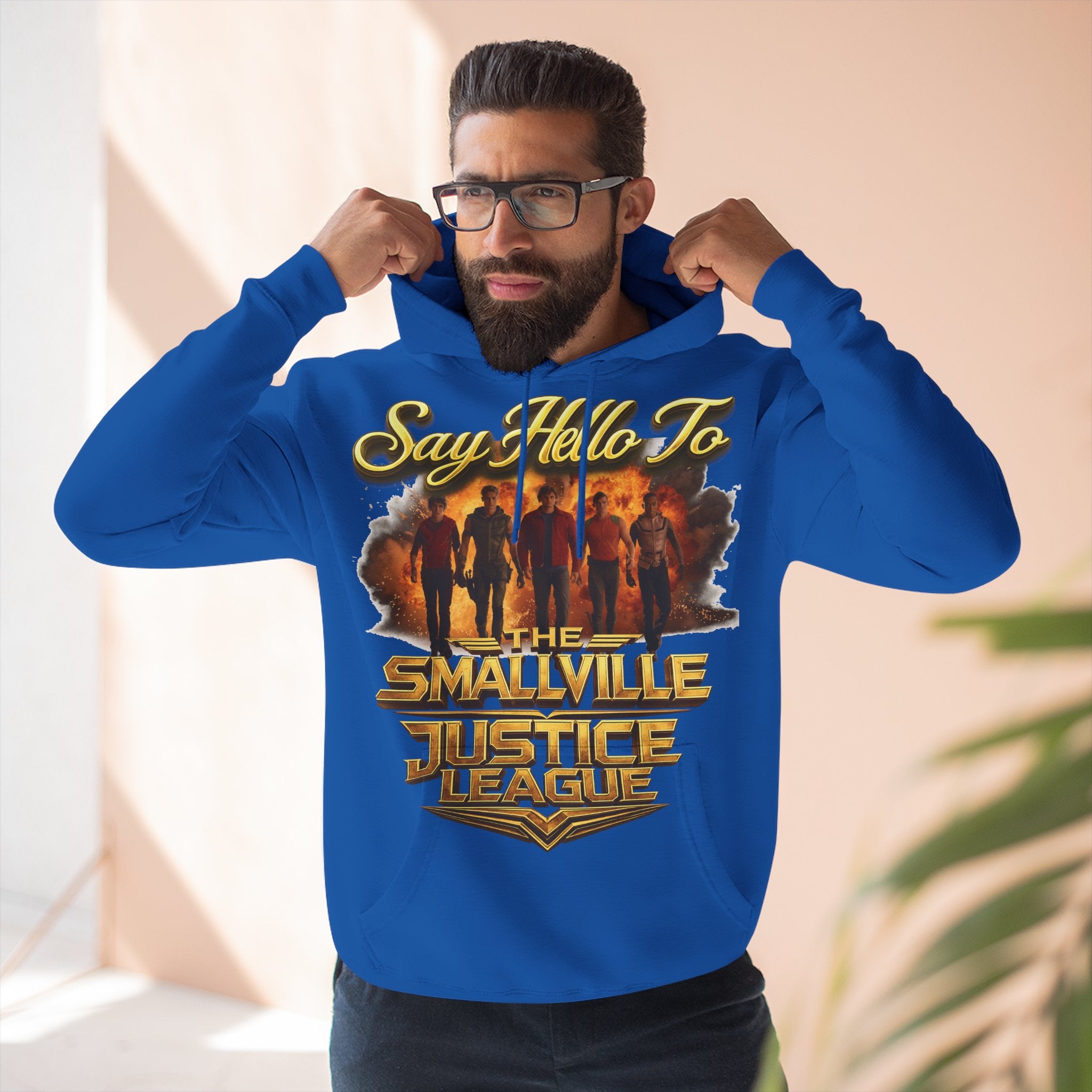 Smallville 'Say Hello To Smallville Justice League' Vintage TV Hoodie Printify