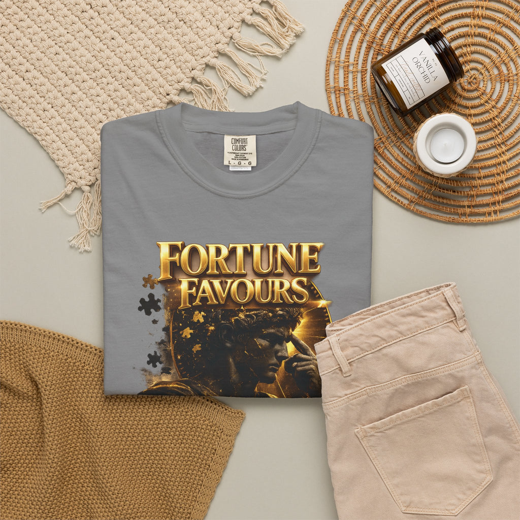 Fortune Favours Prepared Mind T-Shirt — Medieval Knight Graphic Tee Printify