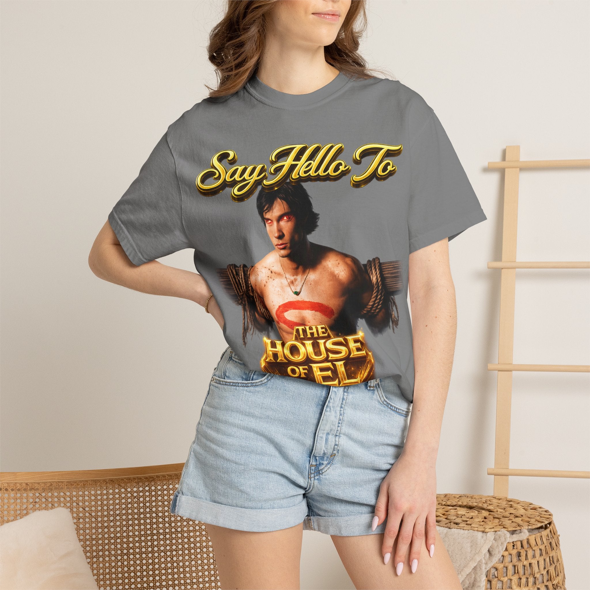 T-Shirt — Say Hello To The House of El Graphic Tee Printify