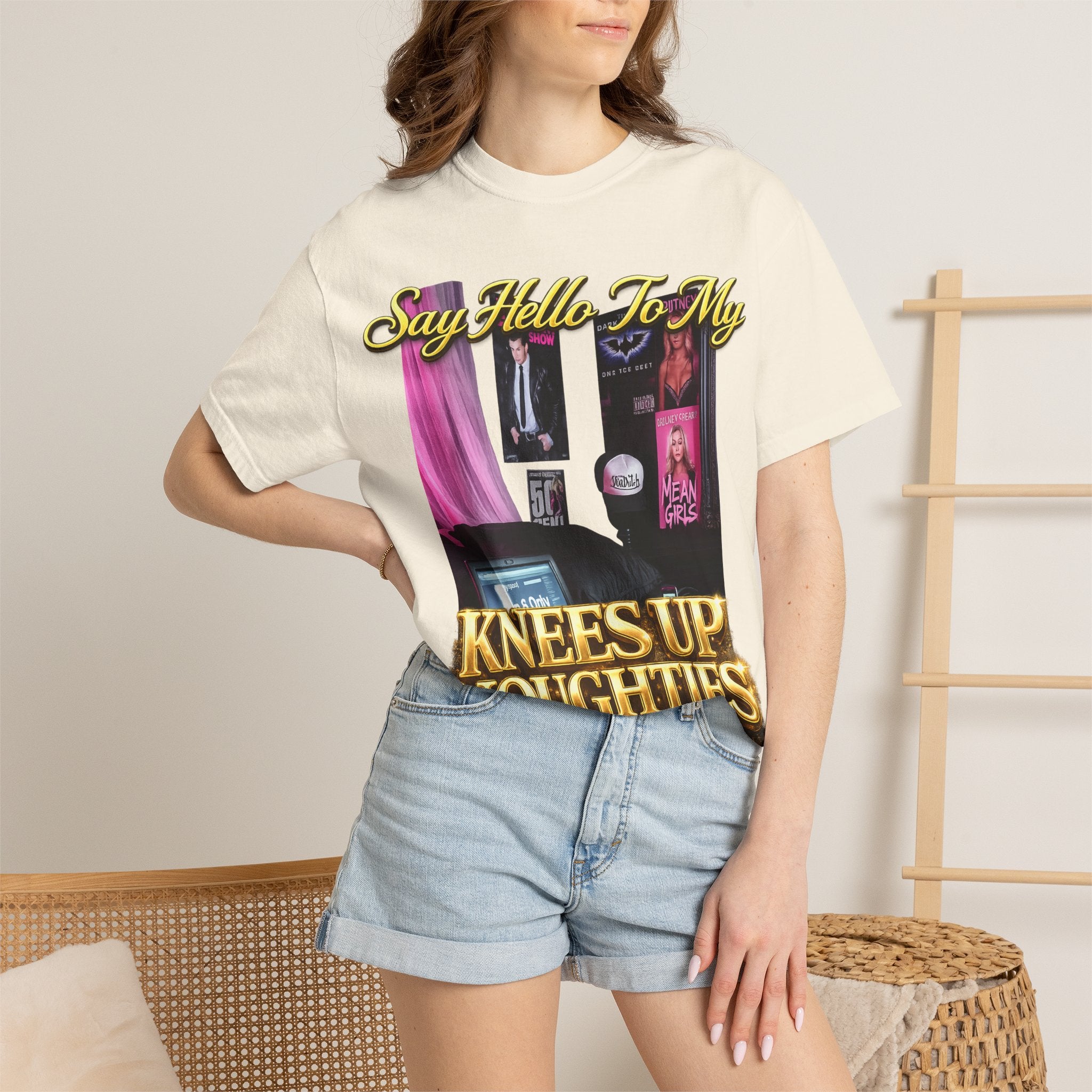 Knees Up Noughties Graphic T-Shirt — Retro MySpace Pop Culture Tee Printify