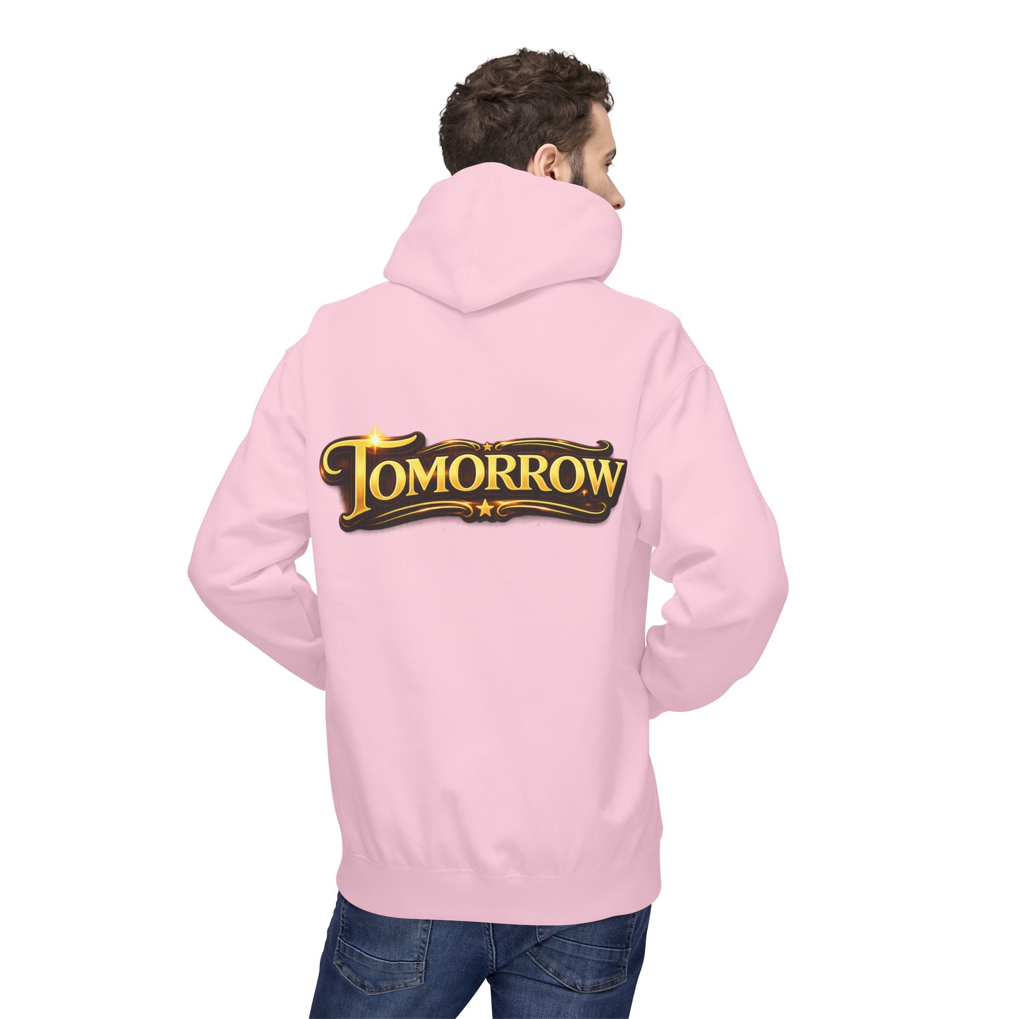 Tomorrow Hoodie — "What's Always Coming But Never Arrives?" Vintage Quote Hoodie Printify