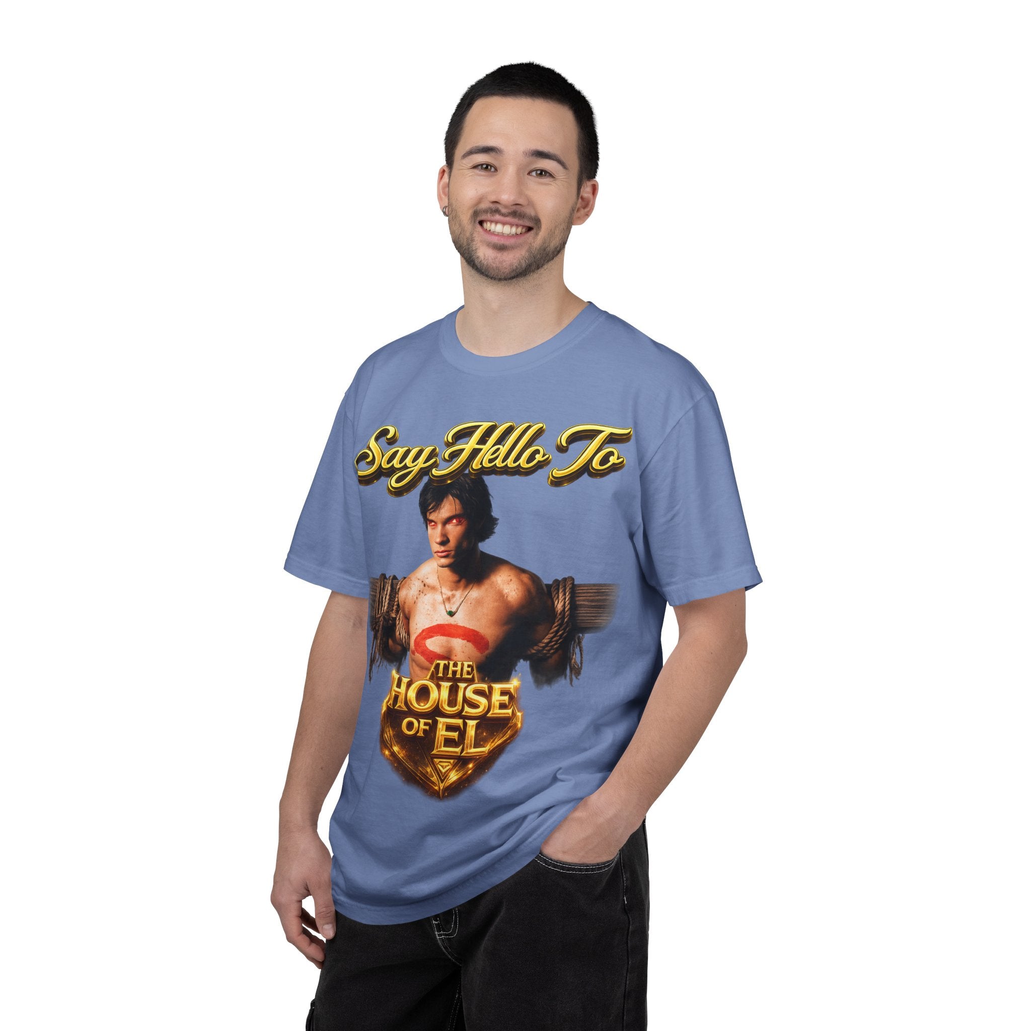 T-Shirt — Say Hello To The House of El Graphic Tee Printify