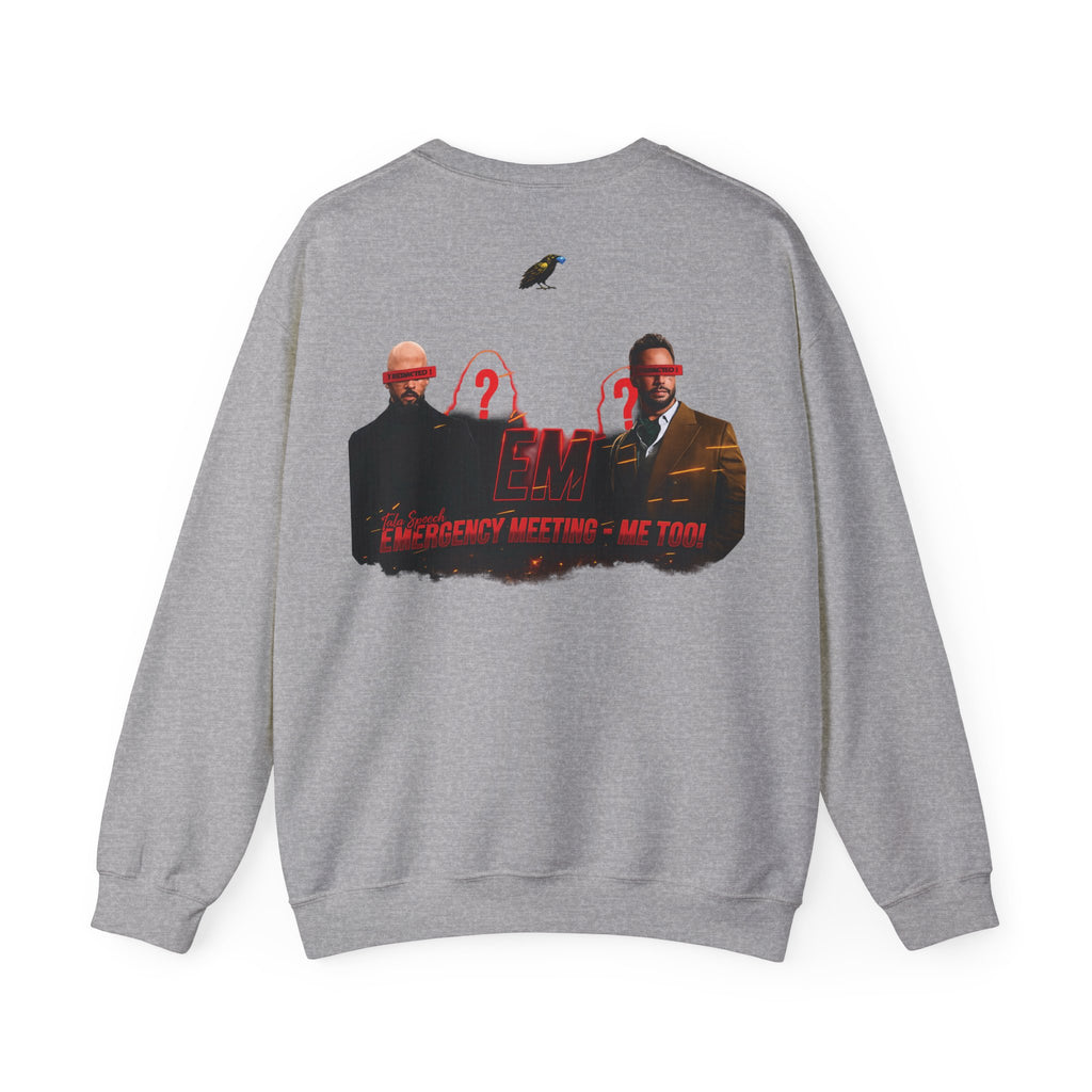 Crewneck Sweatshirt — 'Say Hello To Brotherhood' Graphic Pullover Printify