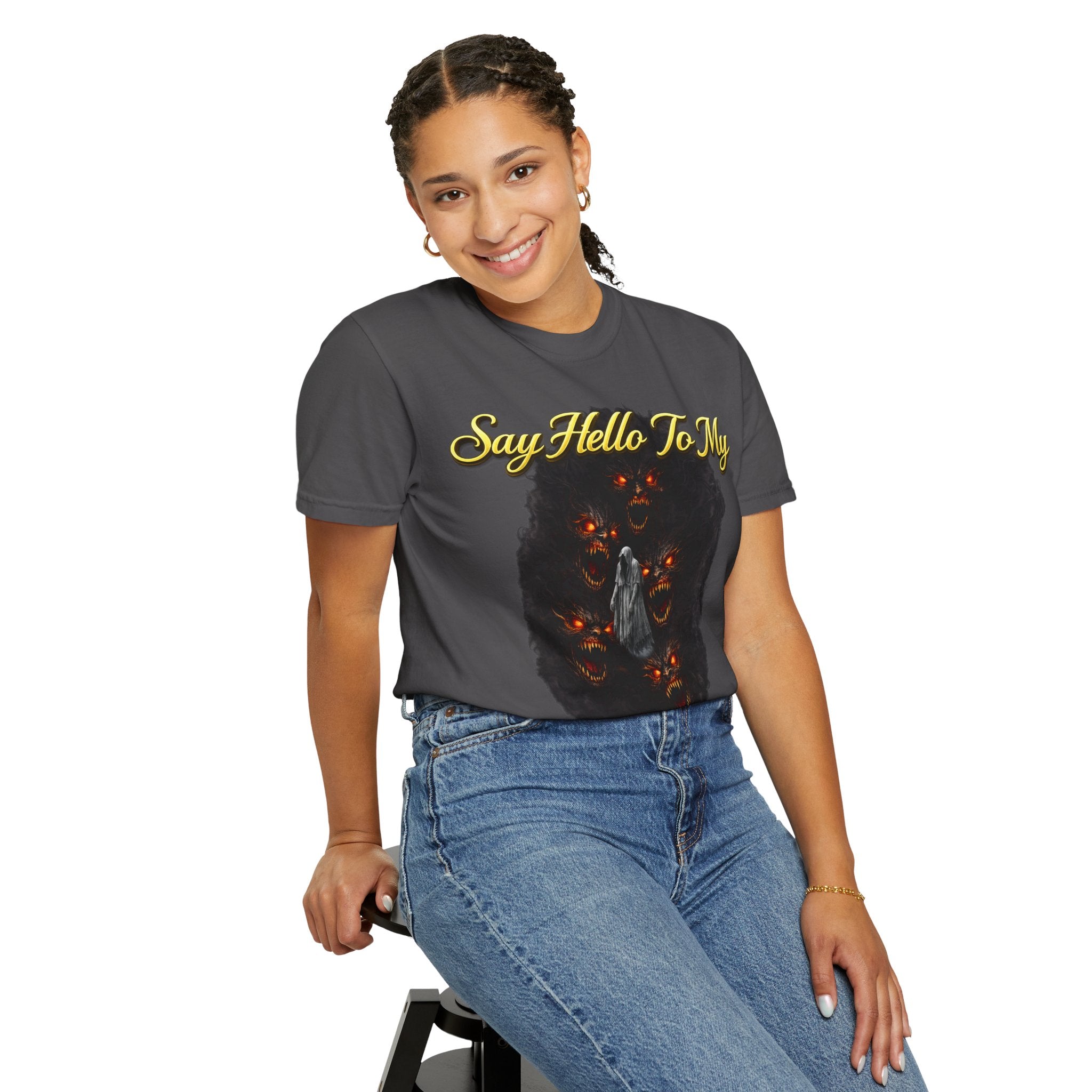 Inner Demons T-Shirt — "Say Hello To My Inner Demons" Graphic Tee Printify